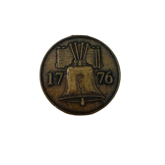 Vintage History Channel Club 1776 Liberty Bell Commemorative Token Bronze Tone