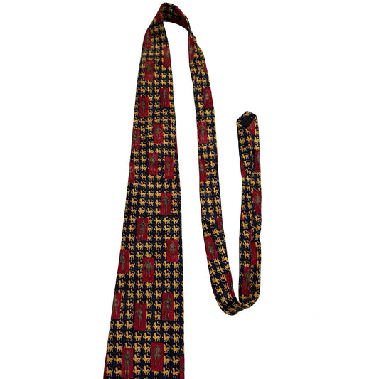 Vintage Vicky Davis New York 100% Silk Necktie Medieval Knights Lions Novelty Tie