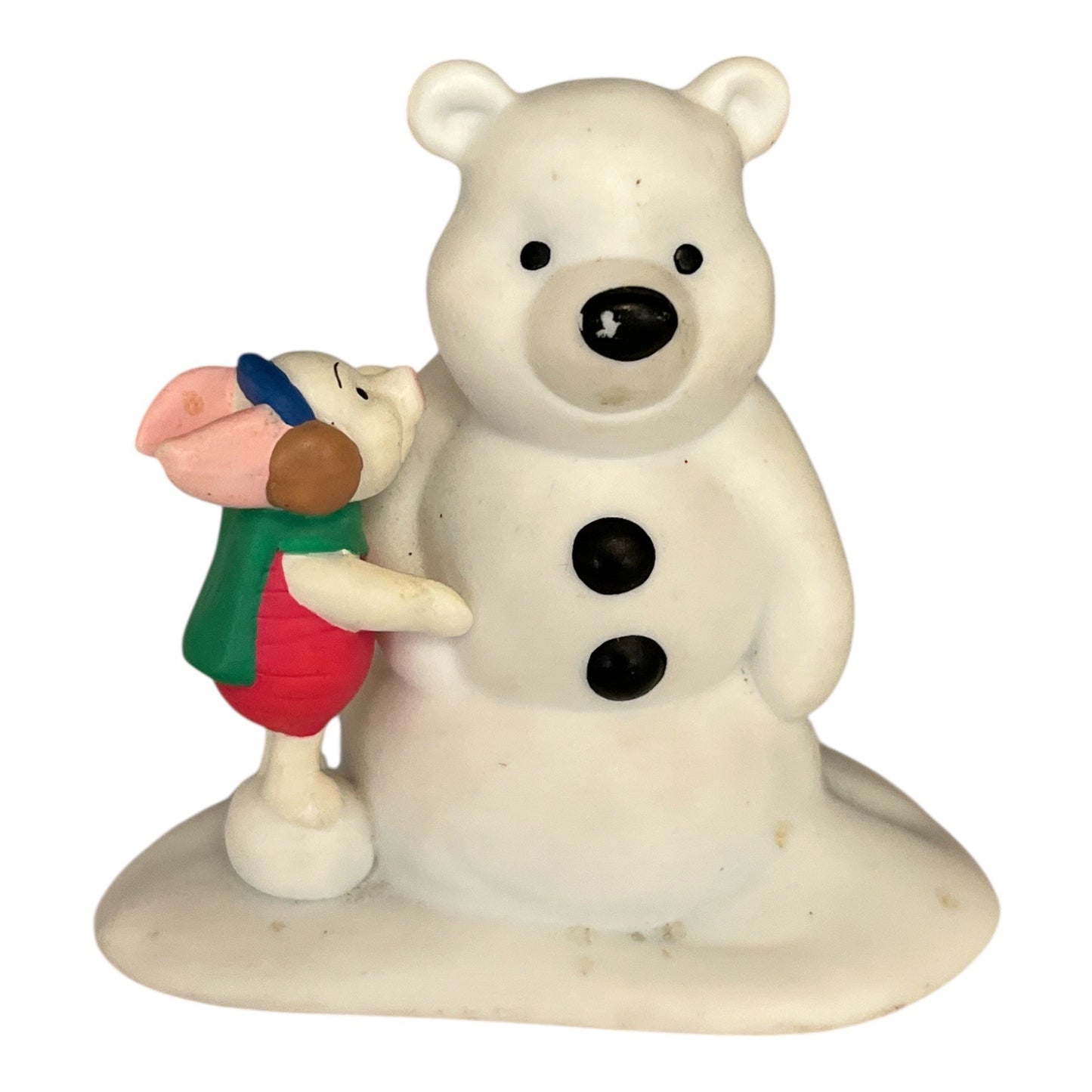 Disney Winnie the Pooh Winter Figurine Set – Piglet, Pooh, Kanga & Roo – Christmas Snow Theme – 3 Pieces