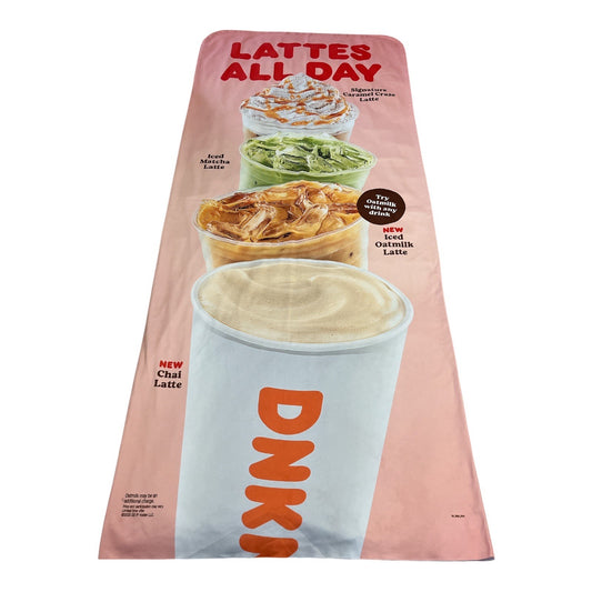 Dunkin Donuts “Lattes All Day” Body Pillow Case – 53 x 24 inches – 2020 Promo