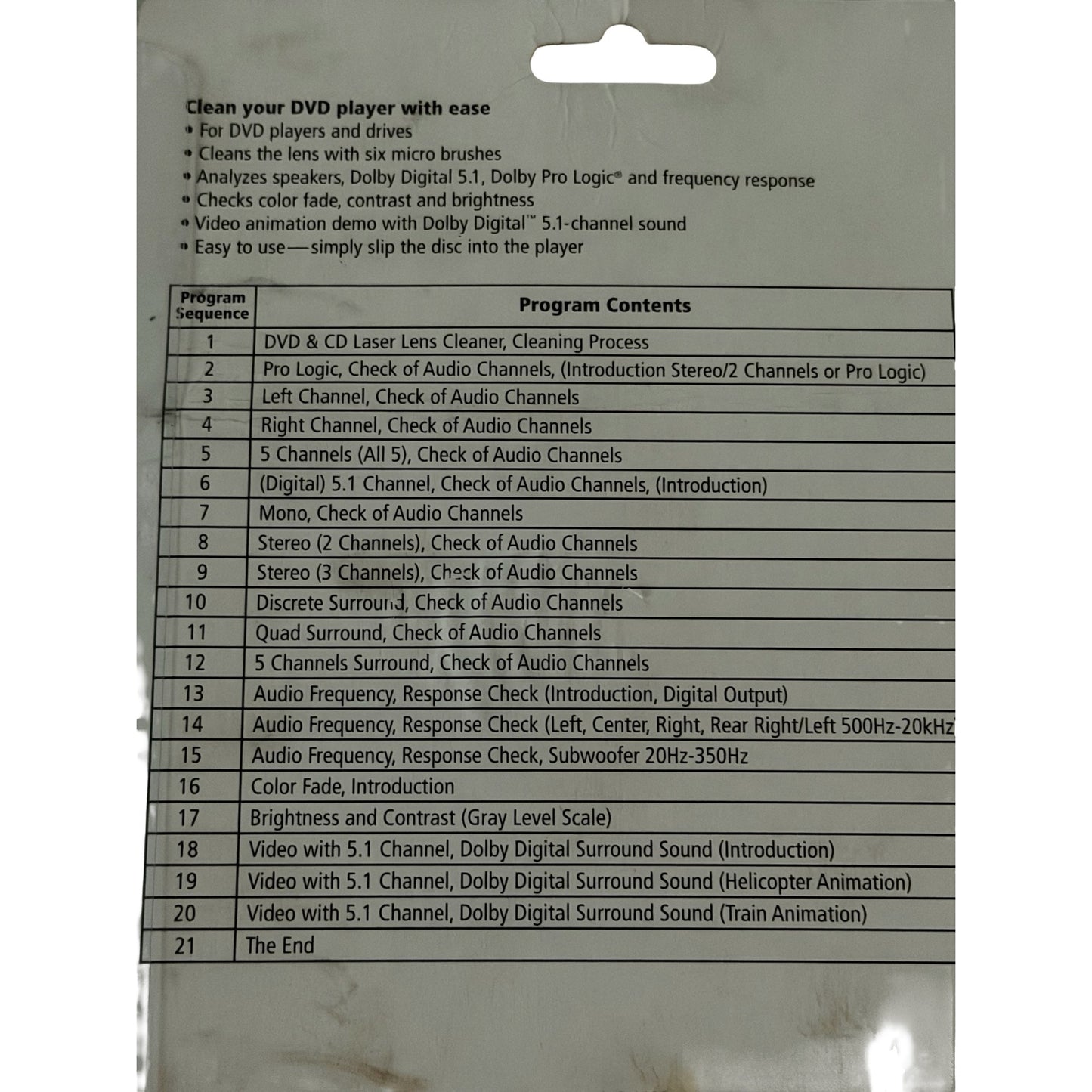 RadioShack DVD Laser Lens Cleaner System Diagnostic Disc 44-1250 Sealed Vintage