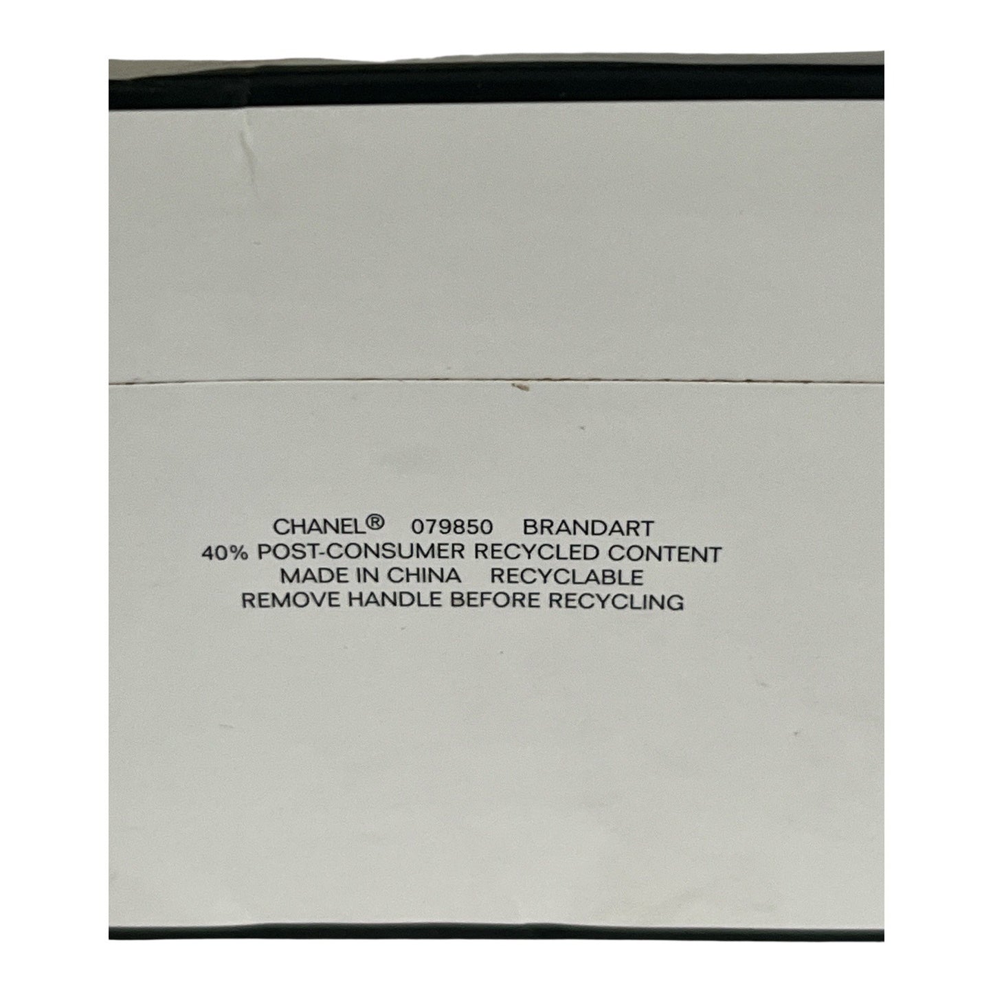 Chanel Large White Shopping Gift Bag with Black Rope Handles – 8x10