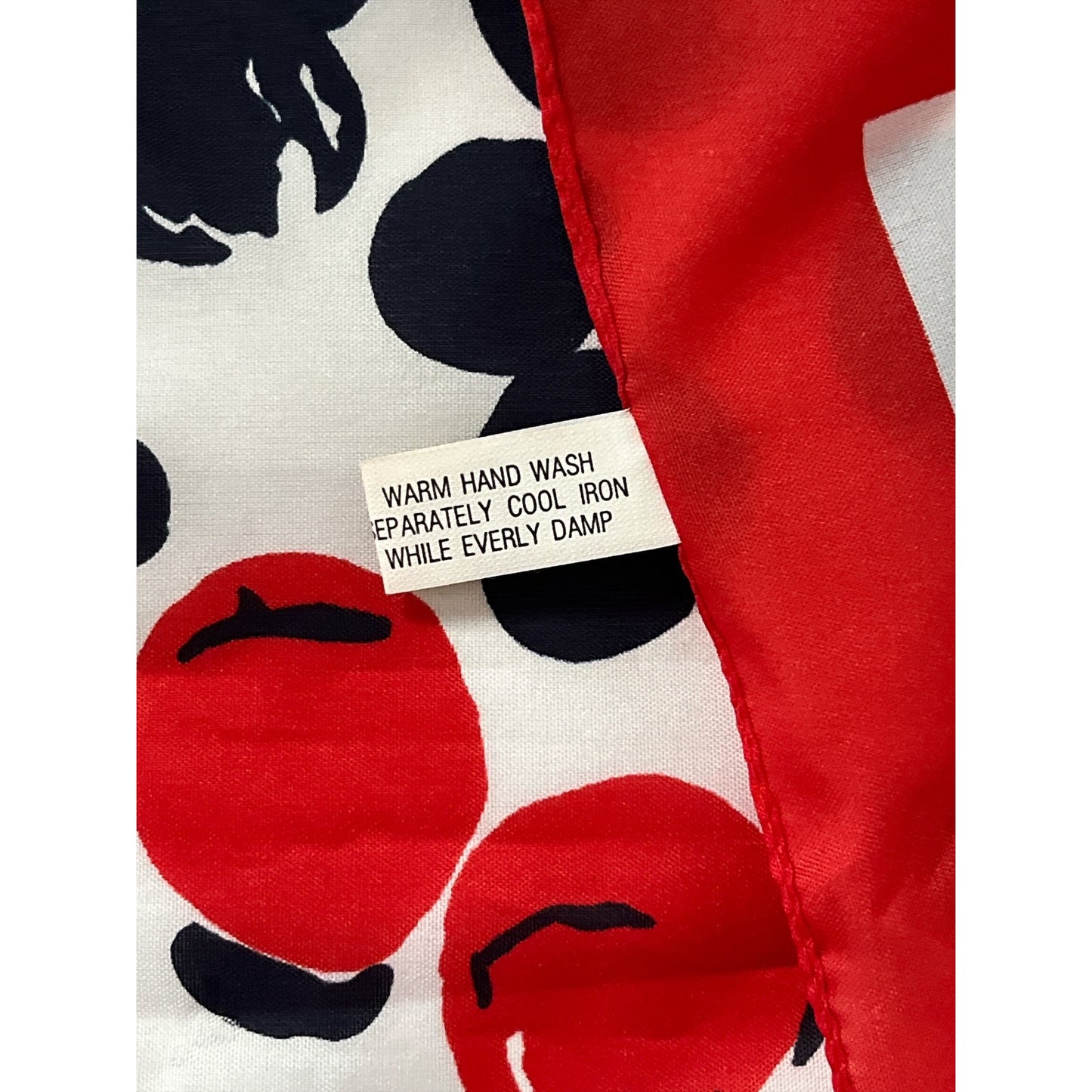 Vintage Italian Polka Dot Scarf Red White Navy Made in Italy