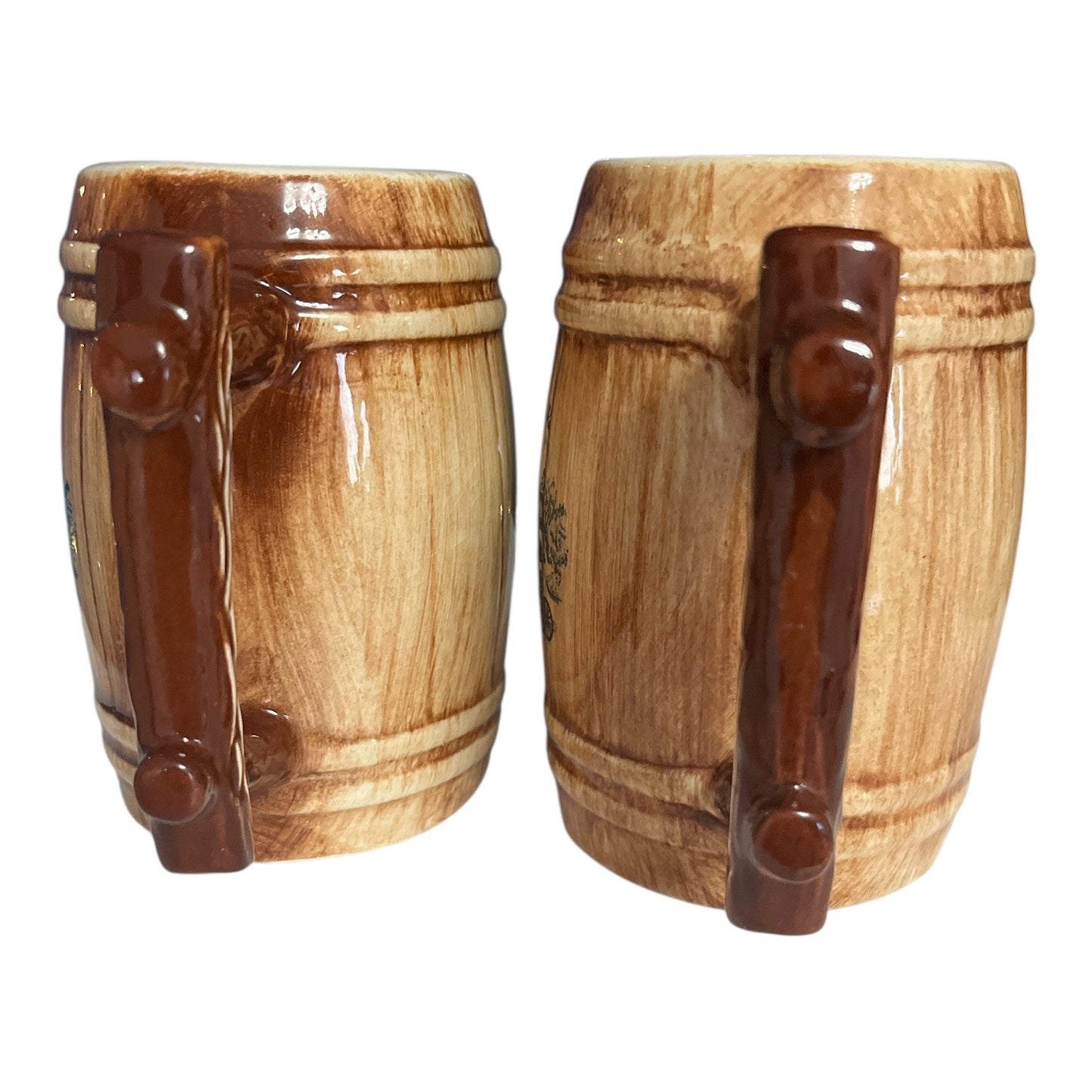 Pair of Vintage Williamsburg VA Barrel Mugs – The Governor's Palace Souvenir, Made in USA
