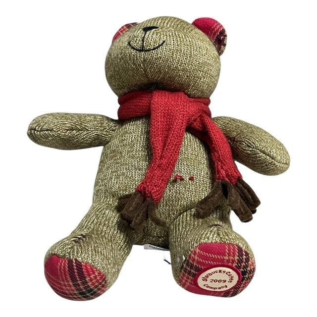 Starbucks Bearista Bear Plush 88th Edition 2009 - Winter Holiday, Plaid Scarf