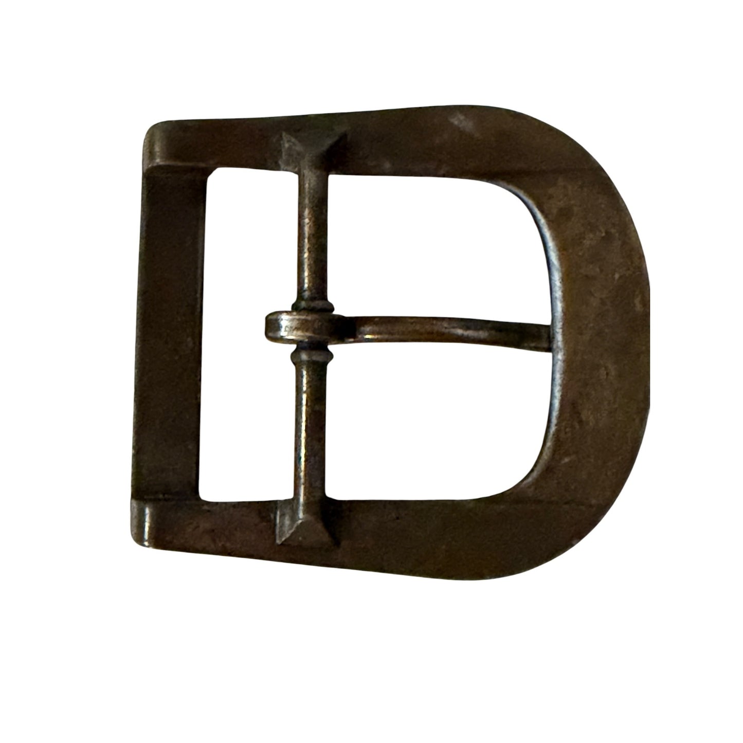 Vintage Solid Brass Tone Belt Buckle Minimalist Rounded Rectangle Design