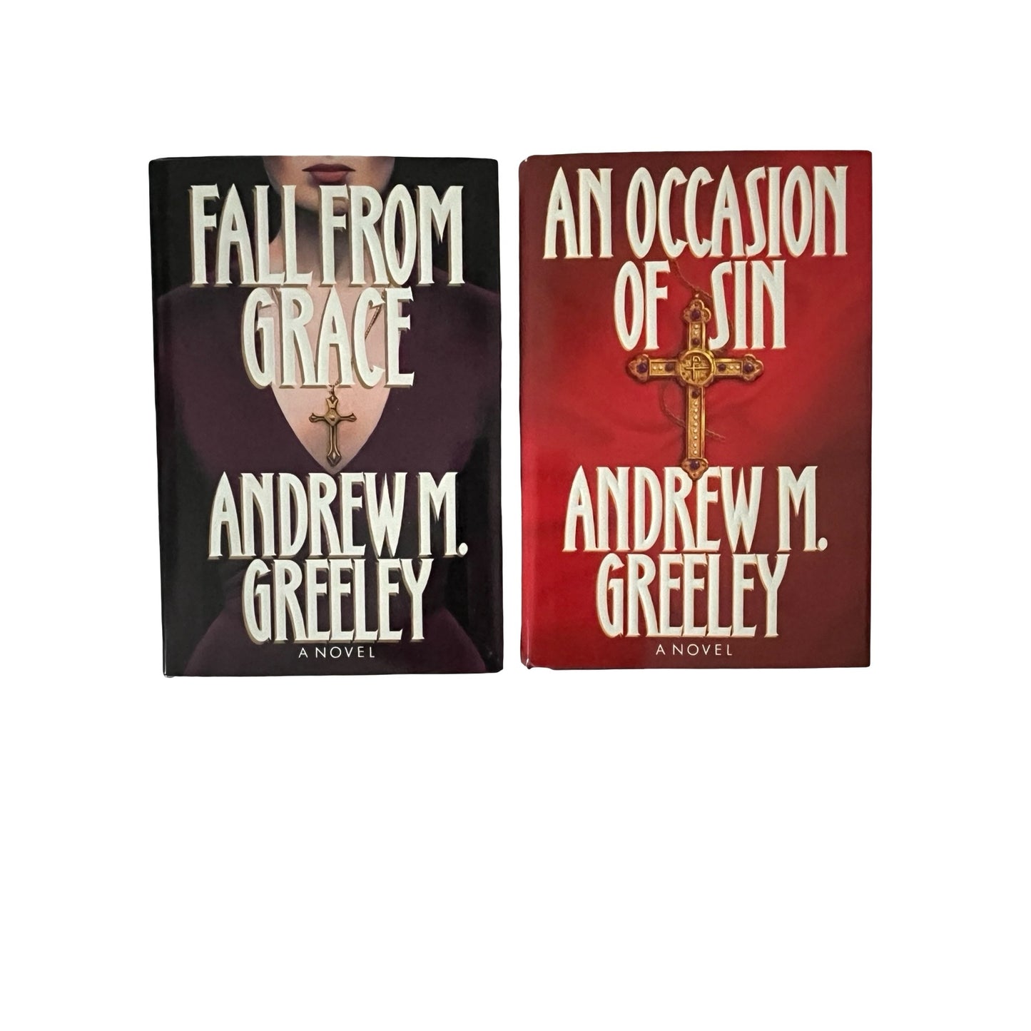 Andrew M Greeley Book Lot Fall From Grace An Occasion of Sin Hardcover 1990s