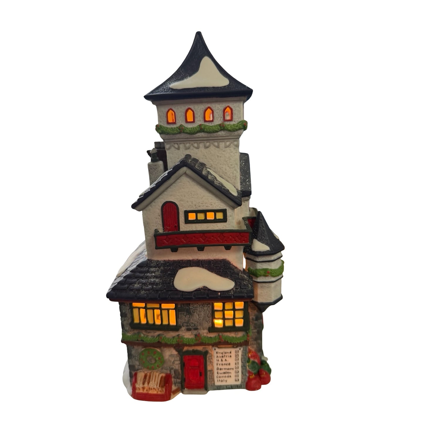 Department 56 North Pole Series Post Office Lighted Christmas Village Building 1992
