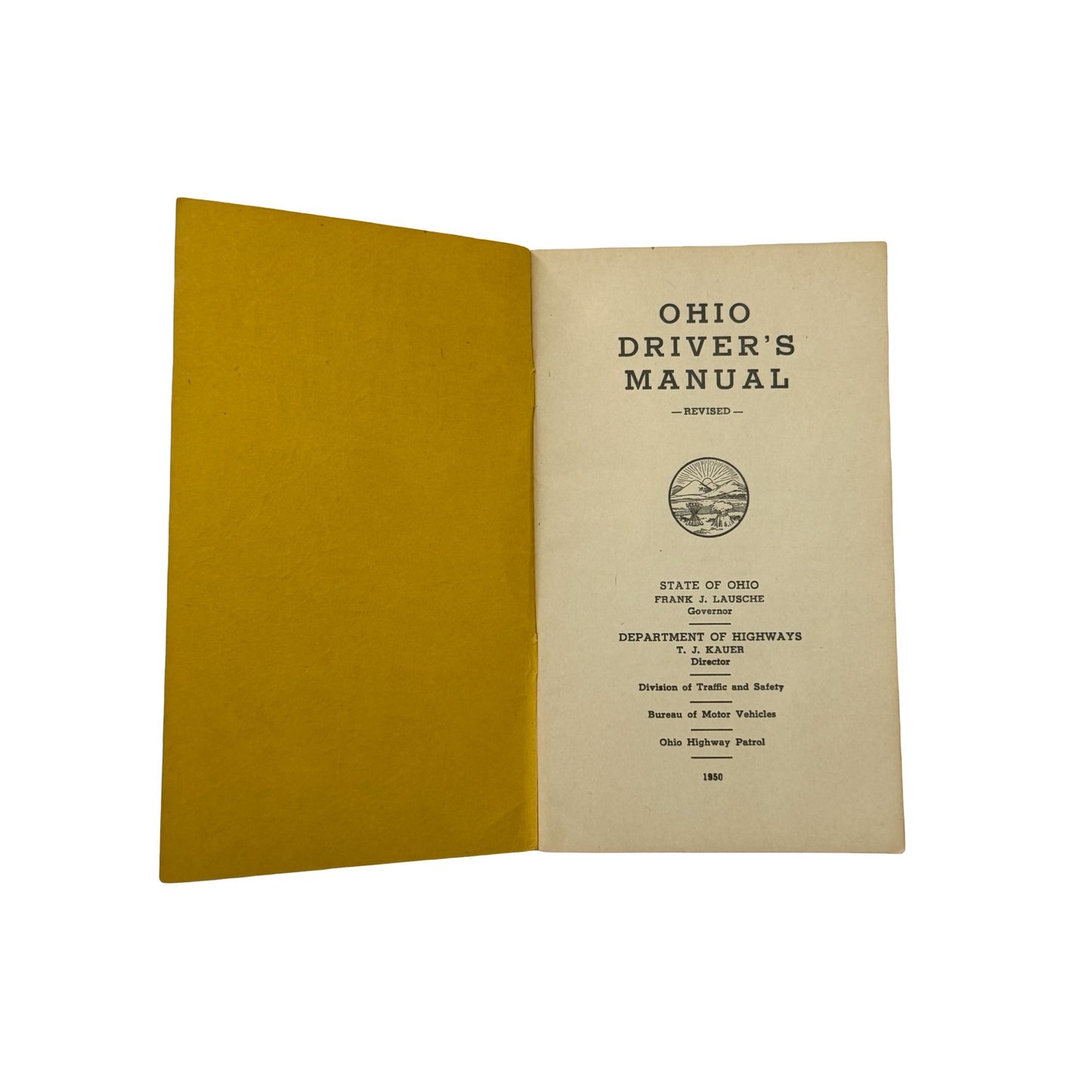 1950 Ohio Driver's Manual Revised Vintage State Highway Traffic Safety Booklet