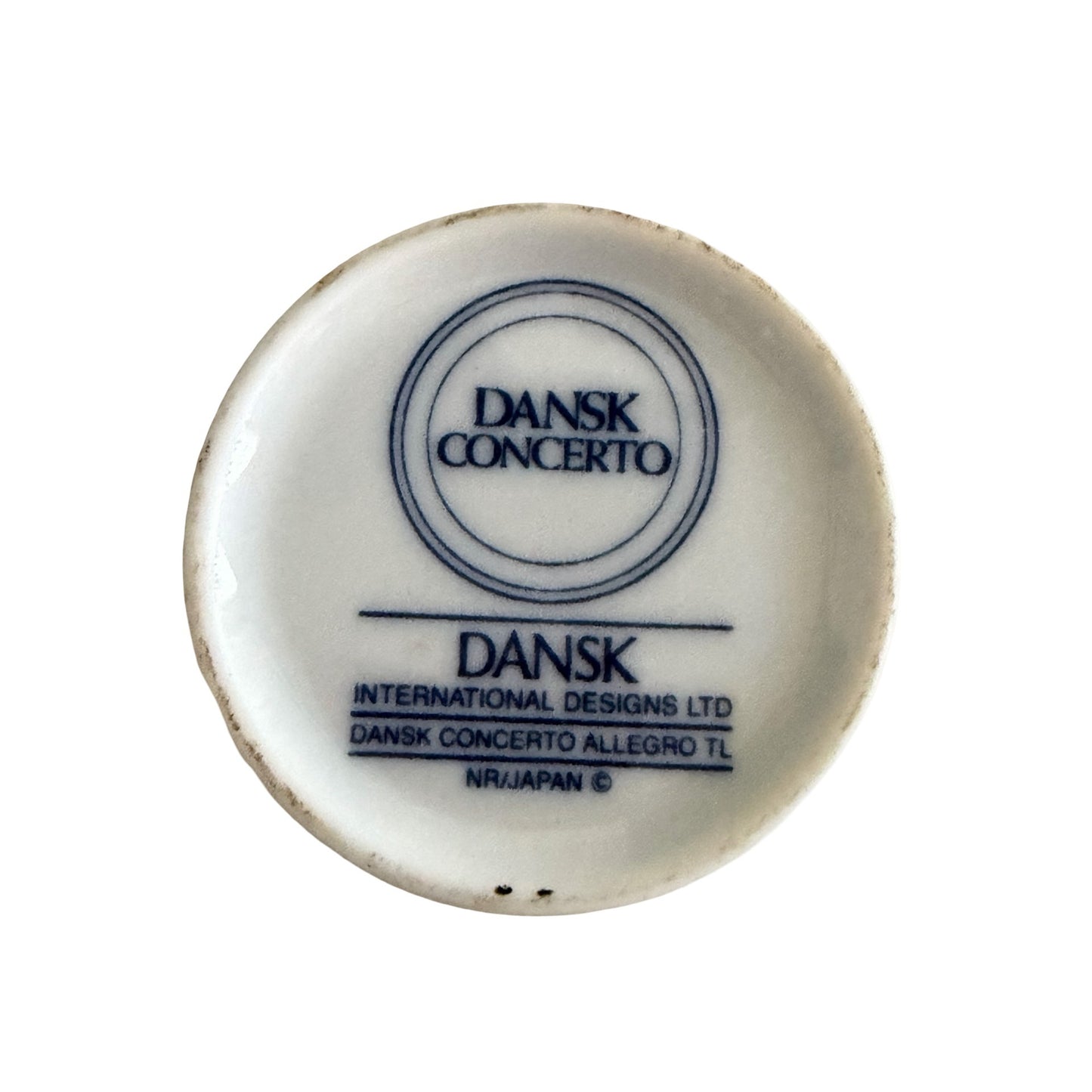 Vintage Dansk Concerto Allegro Condiment Jar Mustard Pot Niels Refsgaard Blue White