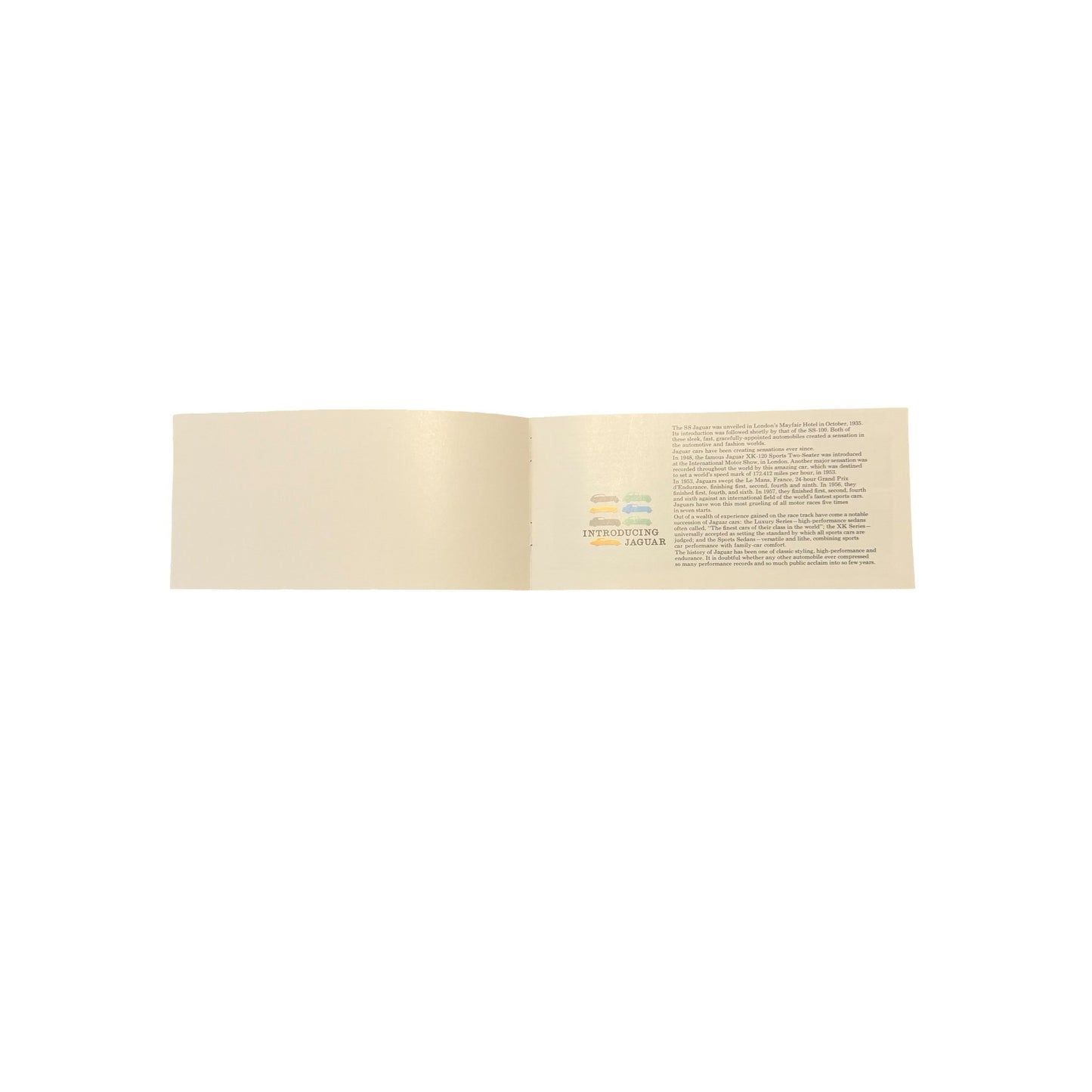 Vintage Jaguar Cars Inc Sales Brochure Catalog Mark X 3.8 Sedan XK-E Roadster Coupe USA