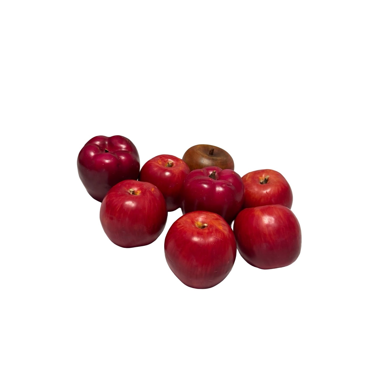 Vintage Artificial Apples Mixed Material Fruit Display Set of 7