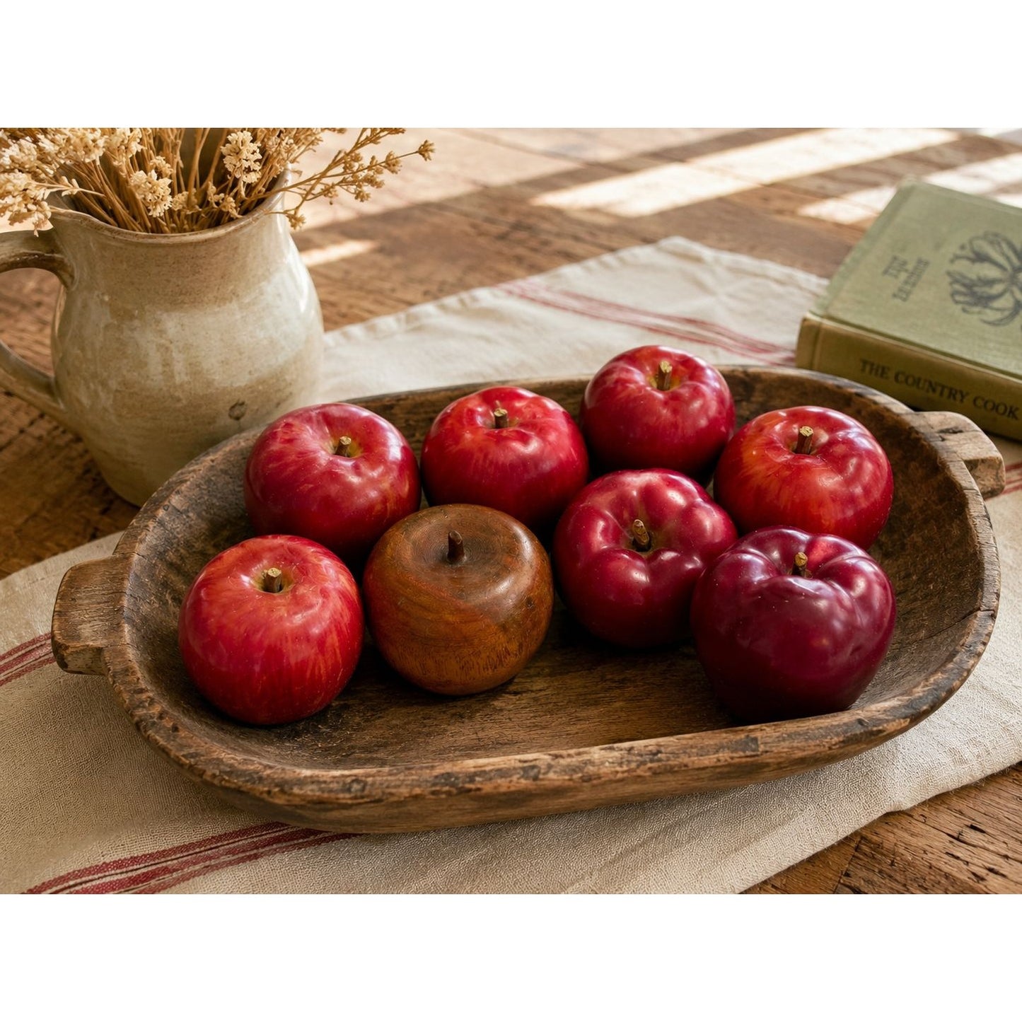Vintage Artificial Apples Mixed Material Fruit Display Set of 7