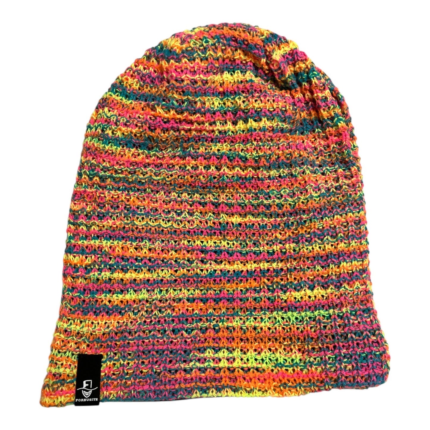 Forbuite Multicolor Knit Slouch Beanie Hat Unisex Soft Stretchy