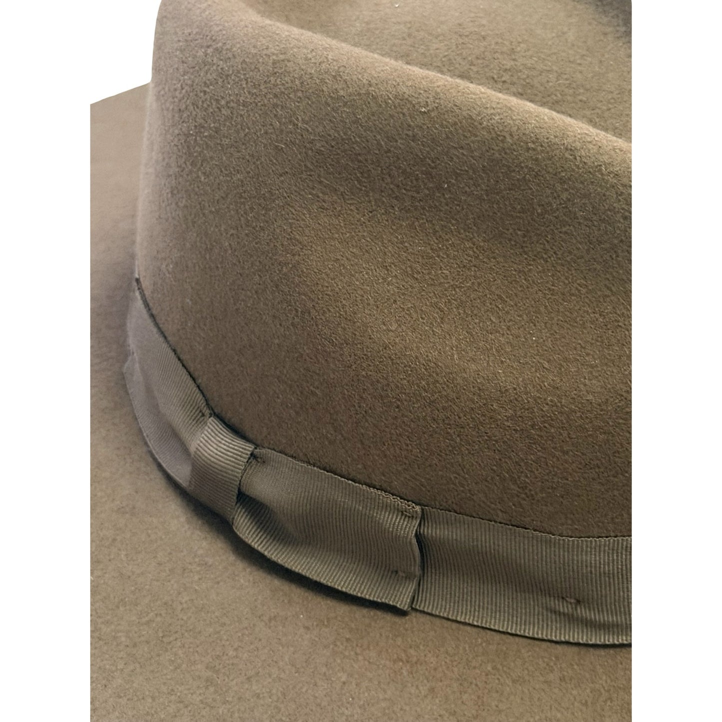 WYETH Brown Wool Wide Brim Fedora Hat O/S Western Rancher Style