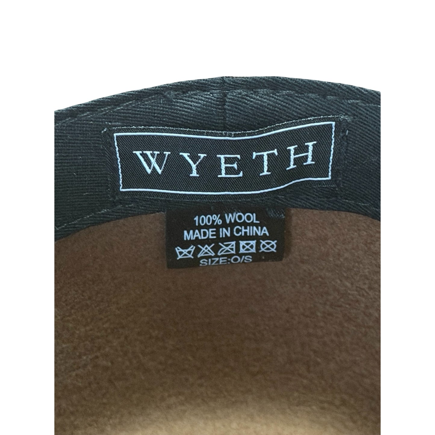 WYETH Brown Wool Wide Brim Fedora Hat O/S Western Rancher Style