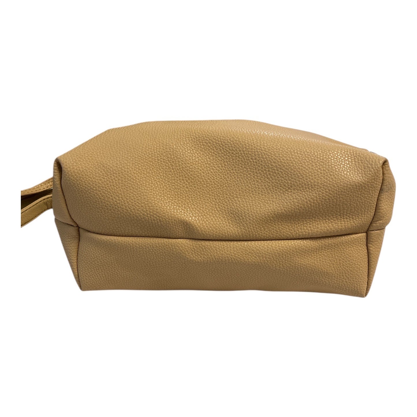 Bebe Tan Crossbody Bag with Zip Pouch | Faux Leather Gold Hardware | 8x12x4" Bag + 7x4.5" Pouch