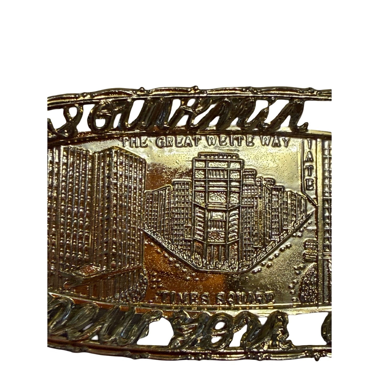 Vintage Souvenir of New York City Mini Teapot Salt Pepper Set Tray Times Square Japan