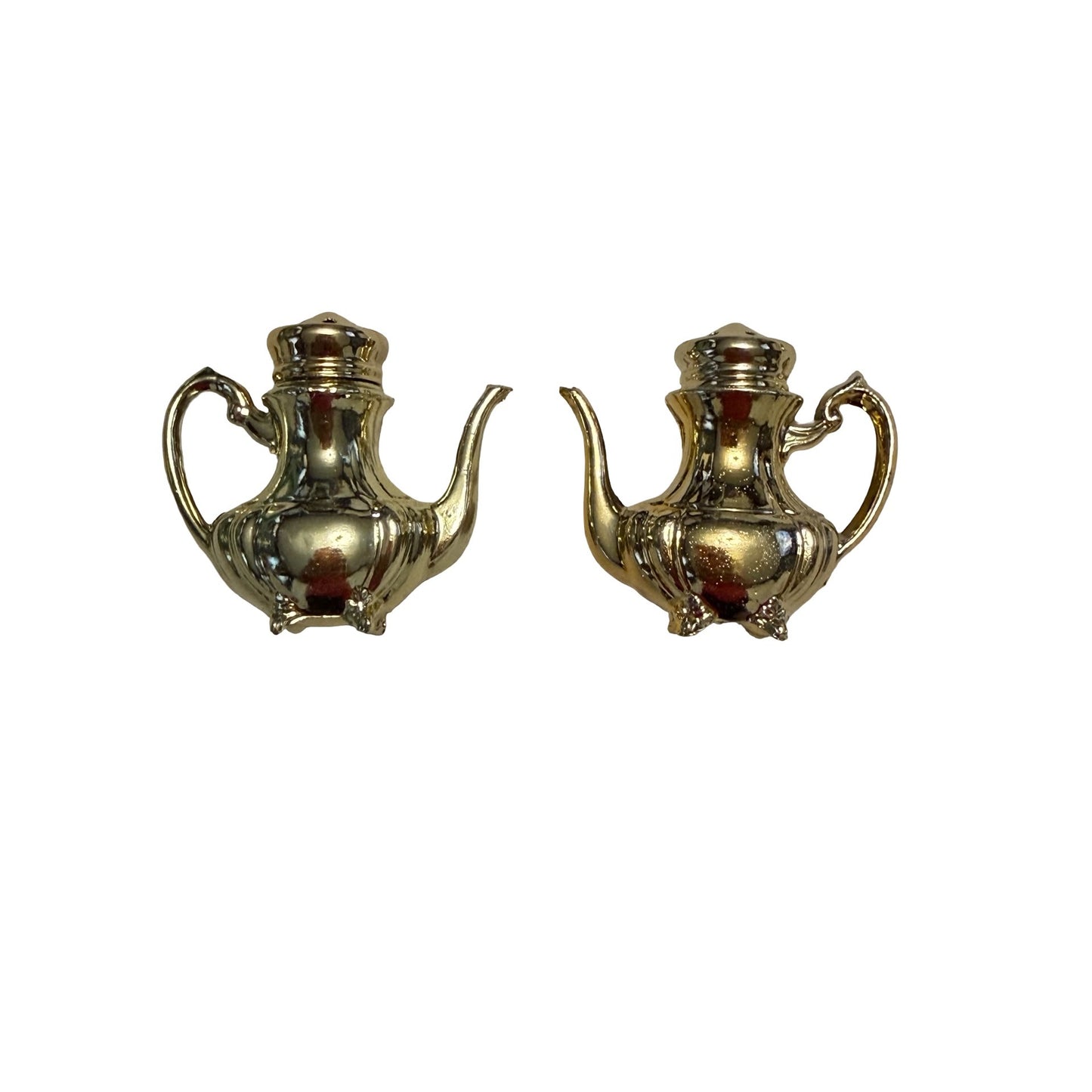 Vintage Souvenir of New York City Mini Teapot Salt Pepper Set Tray Times Square Japan