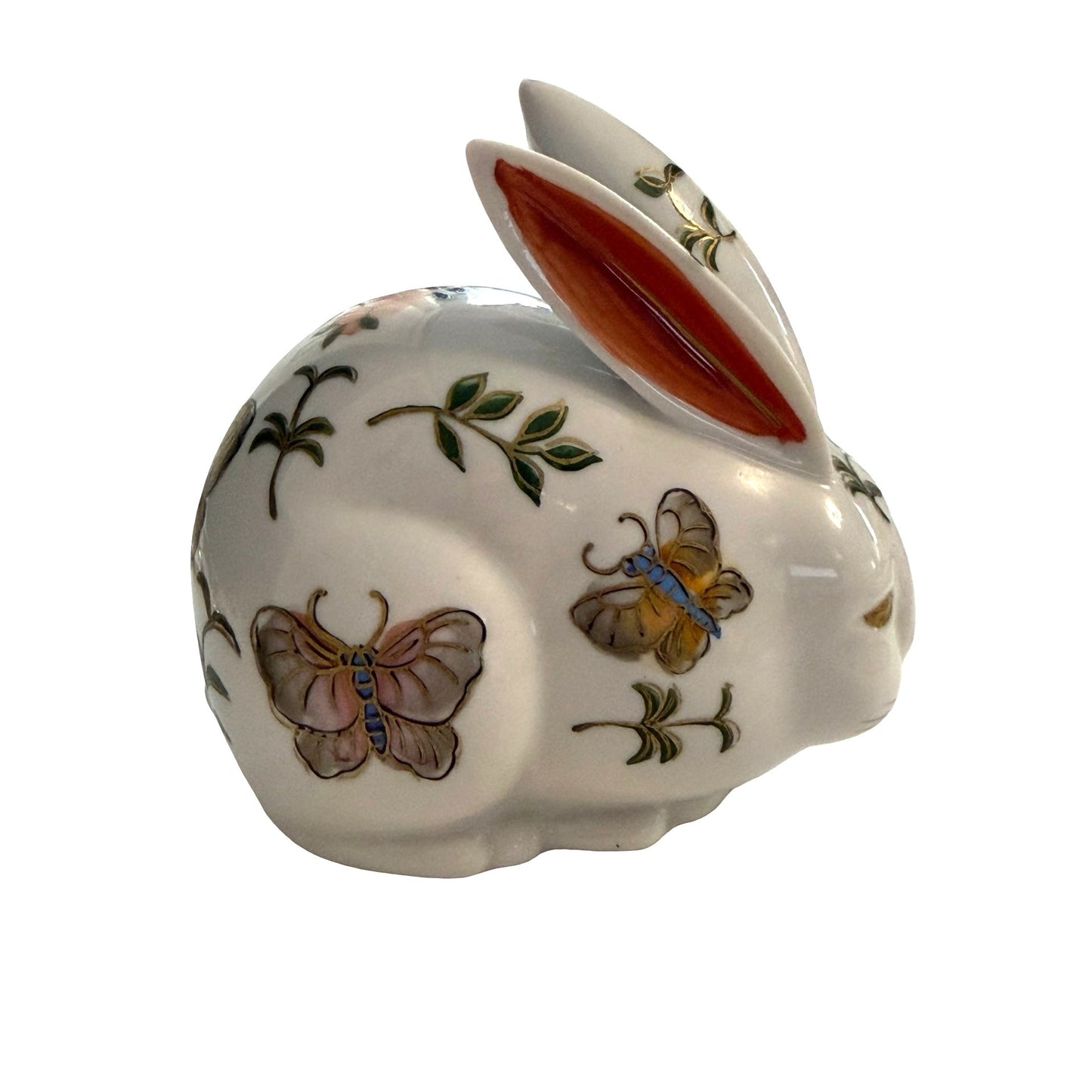 Andrea by Sadek Porcelain Bunny Figurine Butterfly Rabbit Made in Japan