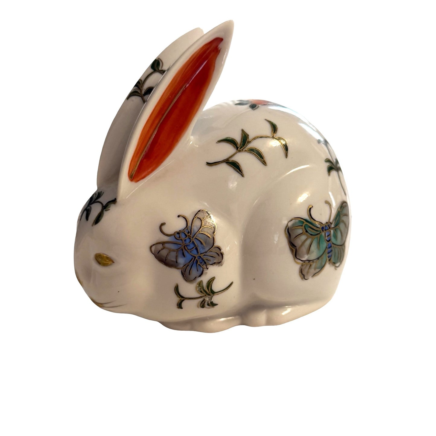 Andrea by Sadek Porcelain Bunny Figurine Butterfly Rabbit Made in Japan