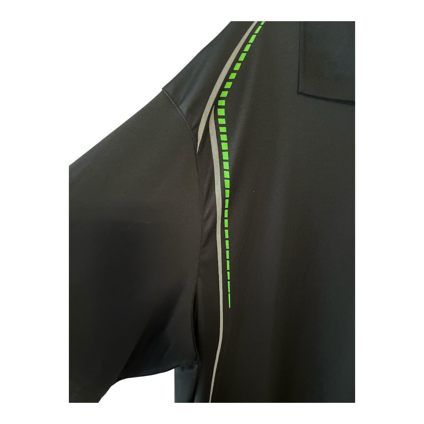 Ben Hogan Performance Polo Shirt Mens 2XL Black Green Athletic Golf Moisture Wicking