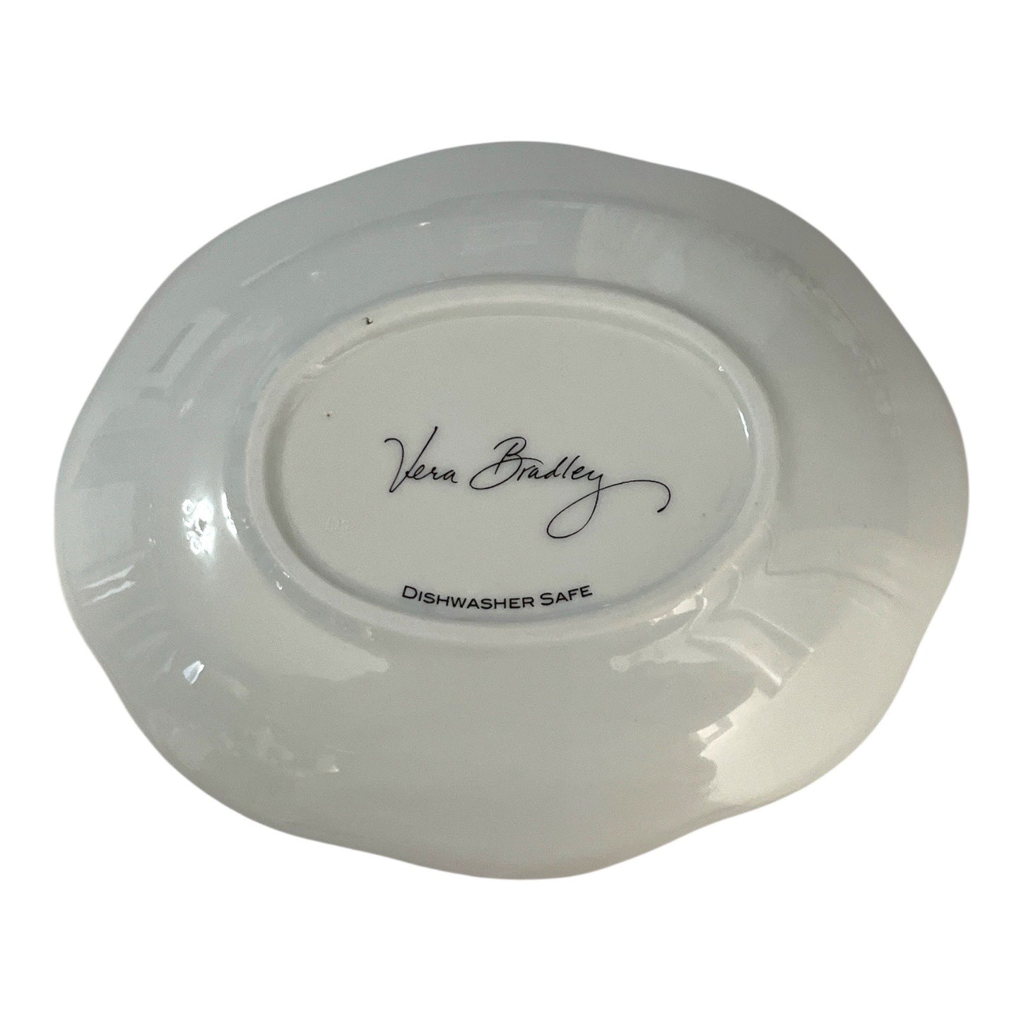 Vera Bradley Sweet Nothings Dogwood Porcelain Trinket Dish Floral Polka Dot NIB