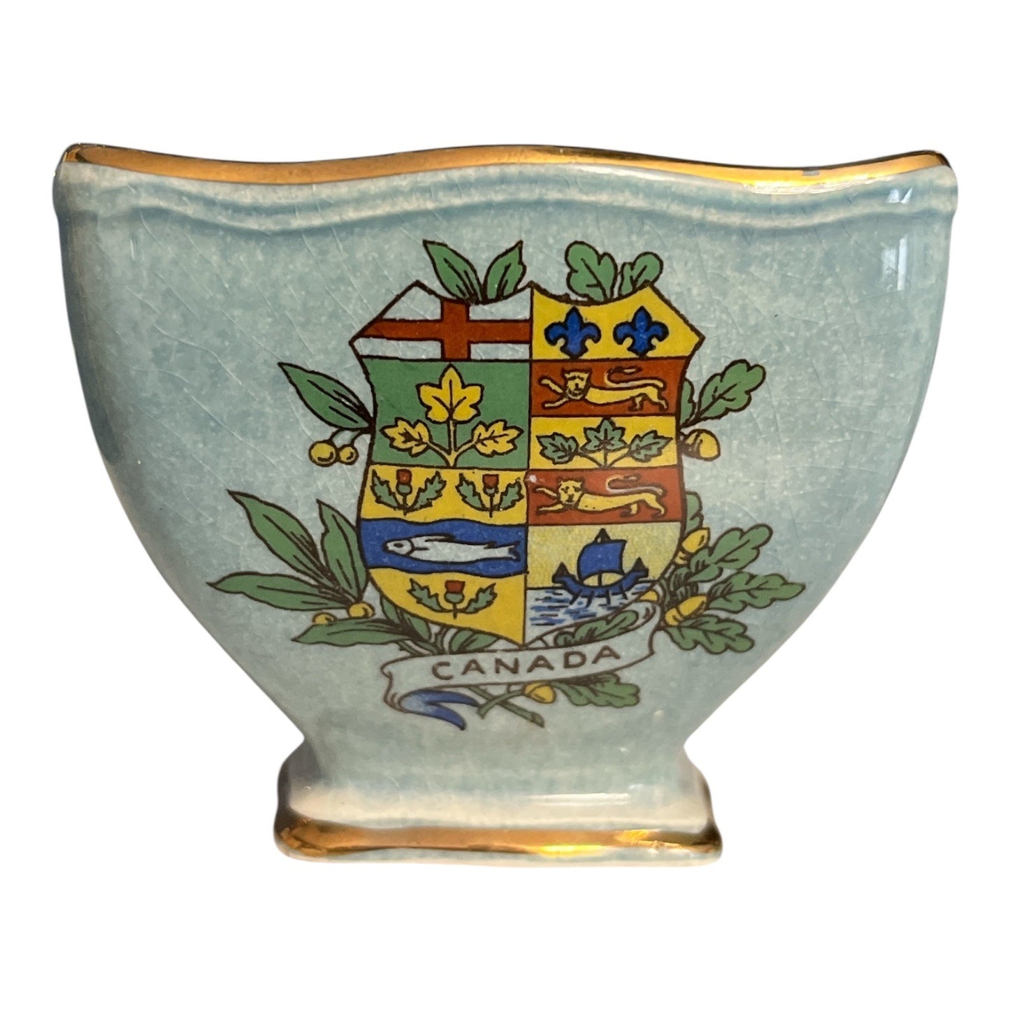 Vintage Royal Winton Grimwades Canada Coat of Arms Creamer and Sugar Bowl