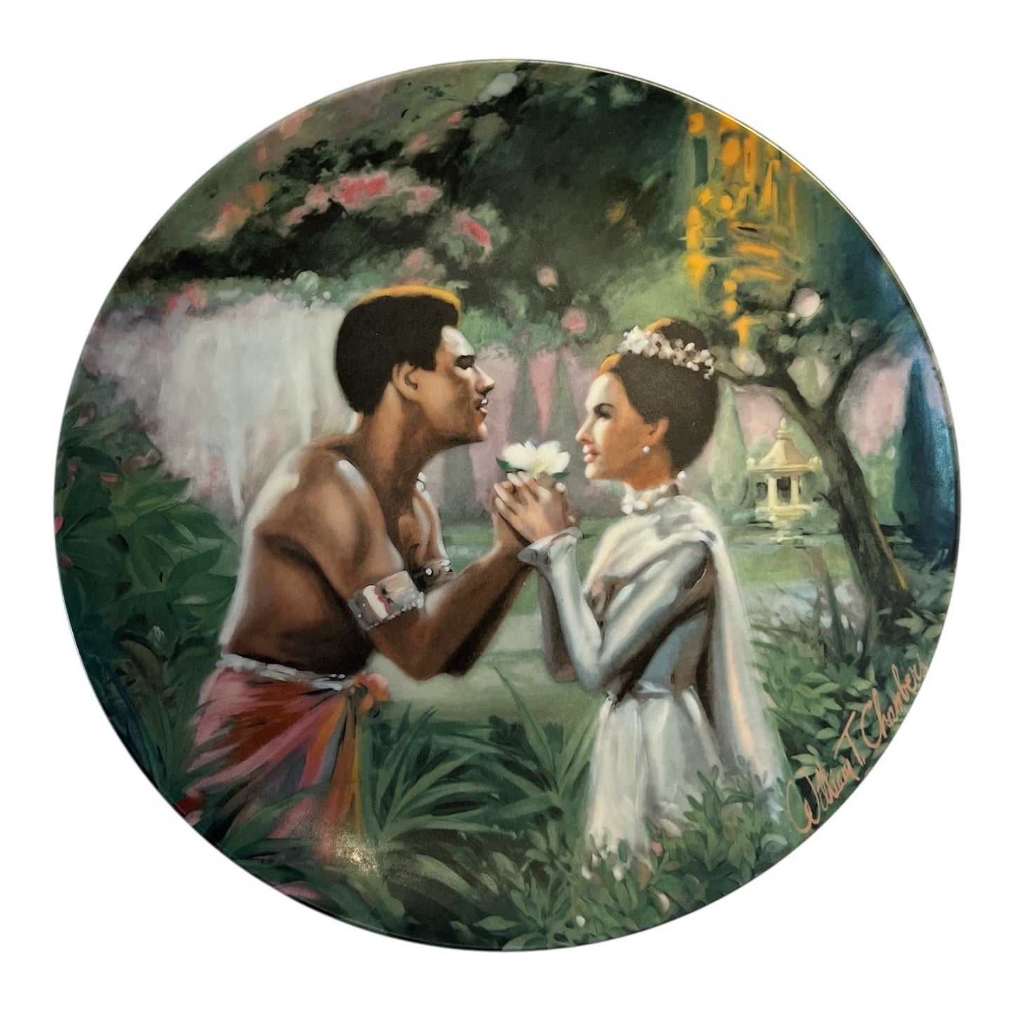 1985 Edwin M. Knowles Collector Plates – The King and I Series – William Chambers Art – Set of 2