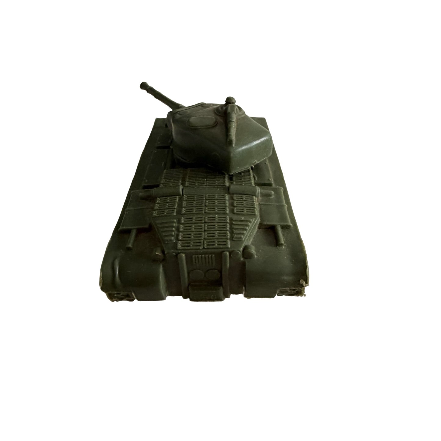 Vintage Auburn Military Tank Toy Olive Drab Green Plastic Made in USA 1950s