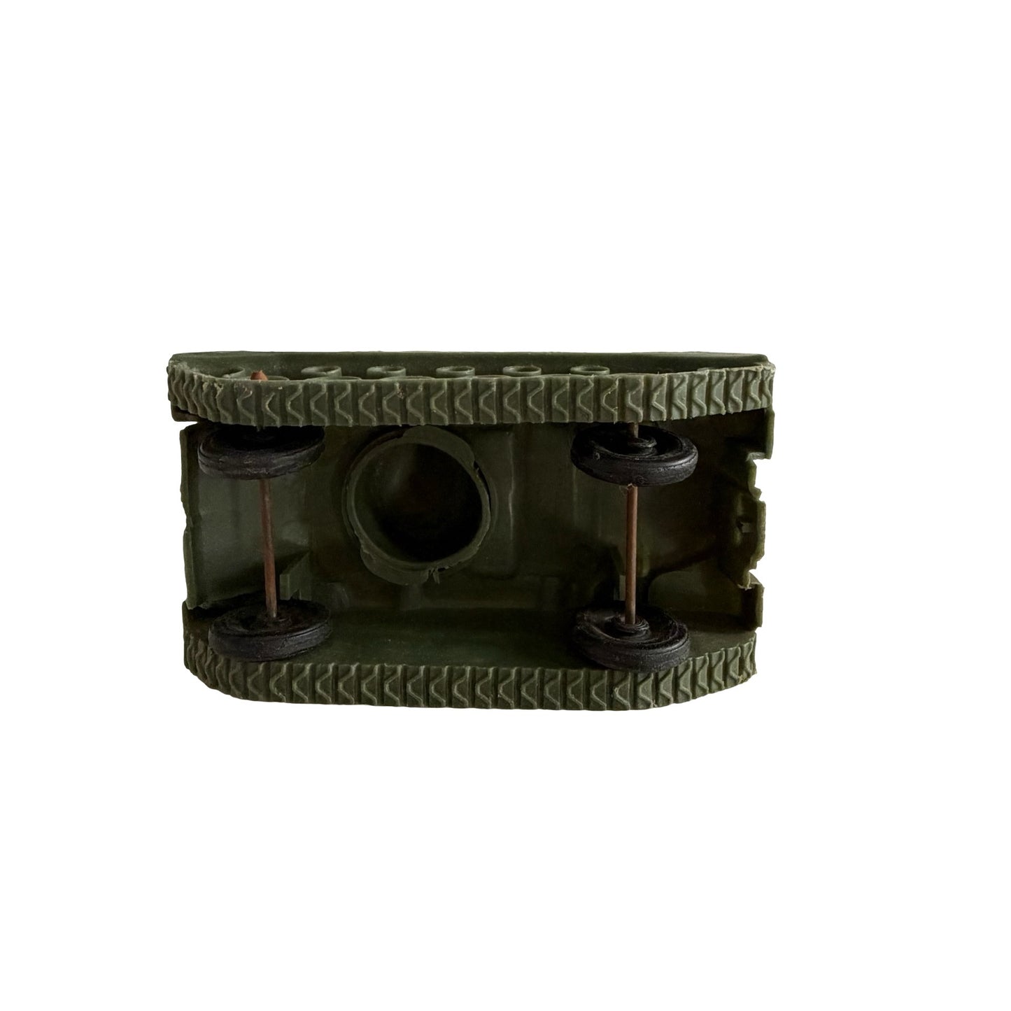 Vintage Auburn Military Tank Toy Olive Drab Green Plastic Made in USA 1950s