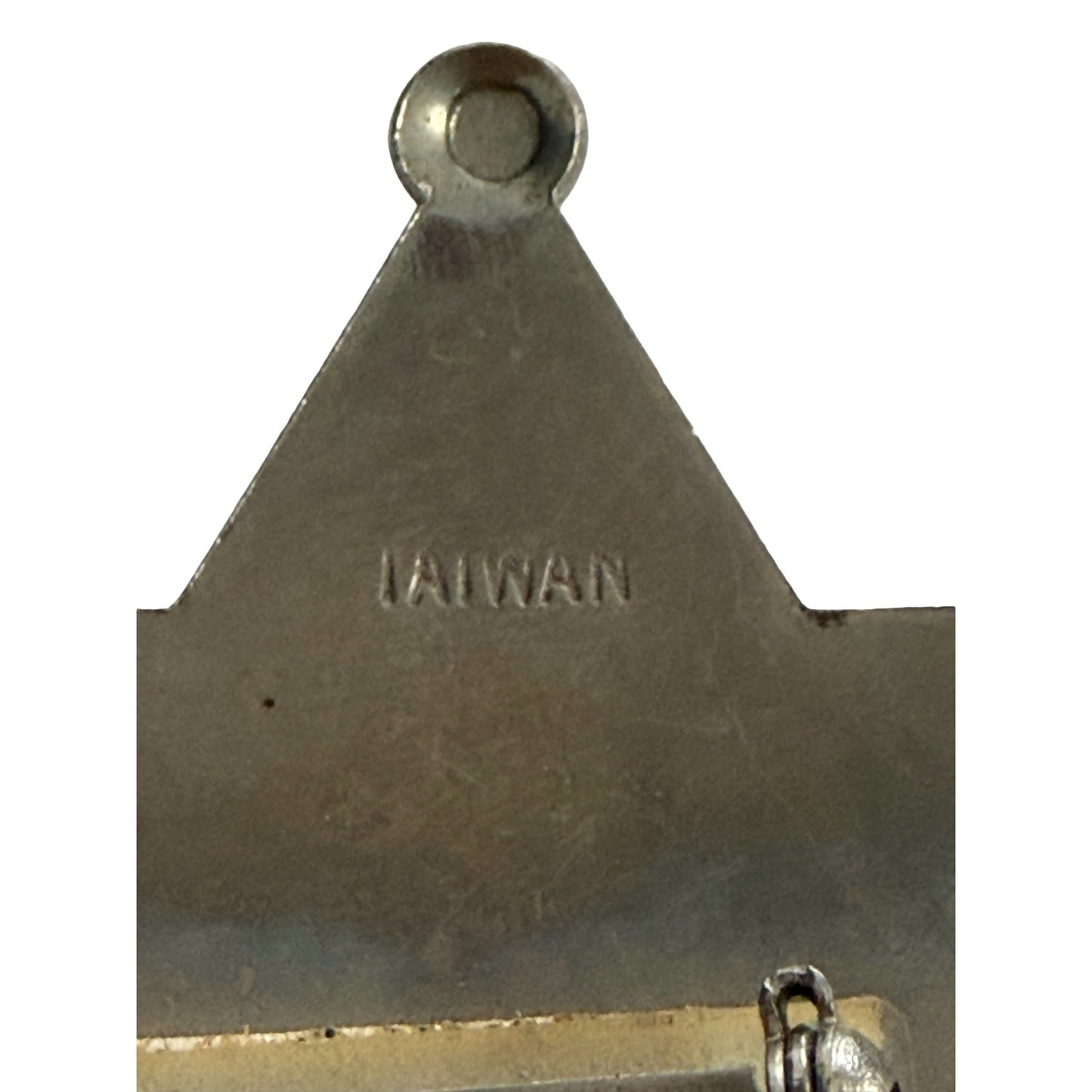 Vintage Novelty Sheriff Star Badge Silver Tone Costume Pin Made in Taiwan