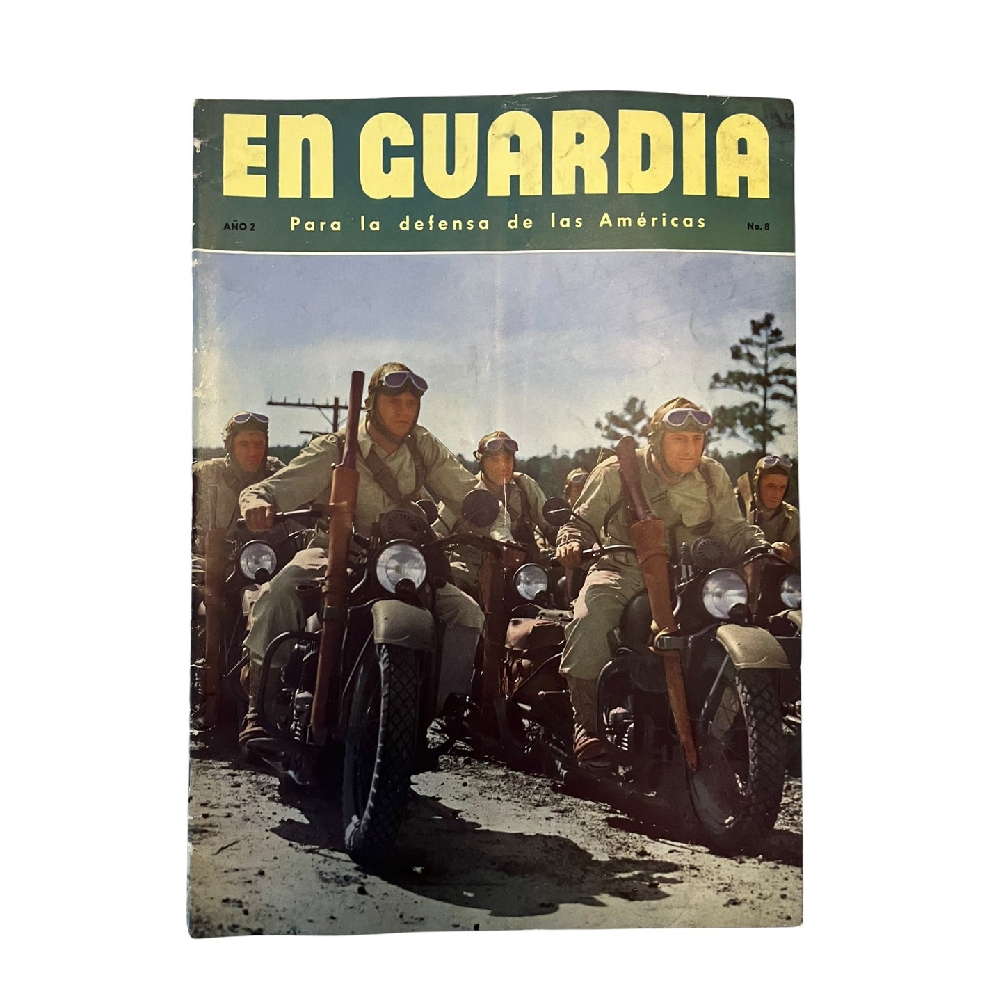 Vintage WWII En Guardia Magazine Spanish Edition Año 2 No 8 1943 US Propaganda Tokyo Bombing Latin America