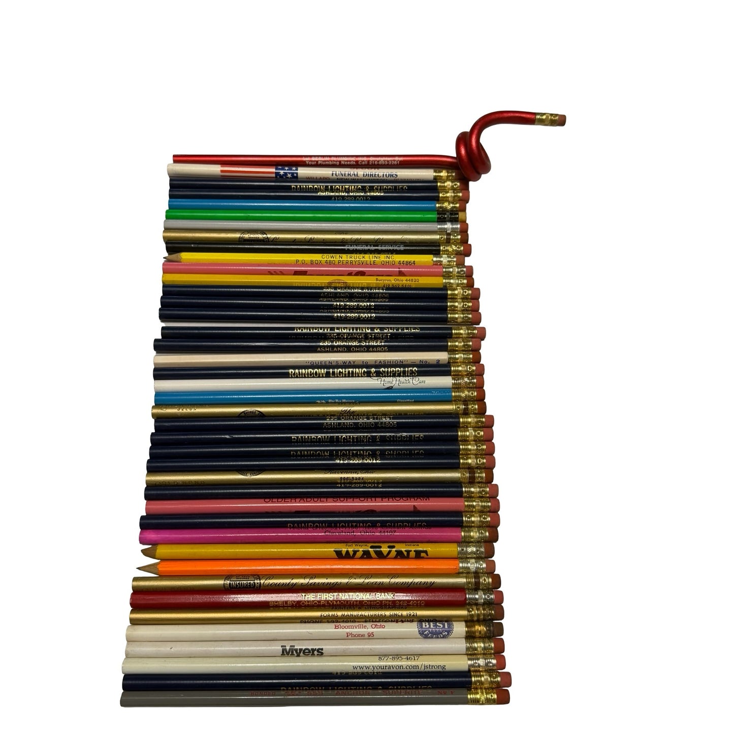Lot of 41 Vintage Advertising Pencils Promotional Business Souvenir Wood Pencil Collection