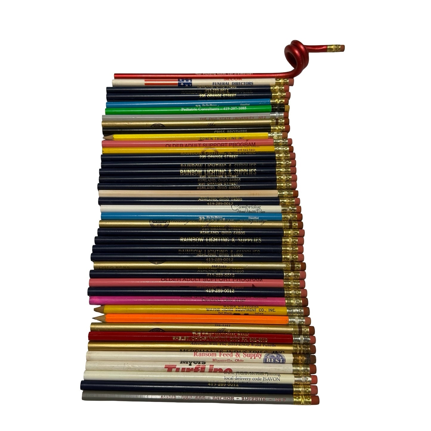 Lot of 41 Vintage Advertising Pencils Promotional Business Souvenir Wood Pencil Collection
