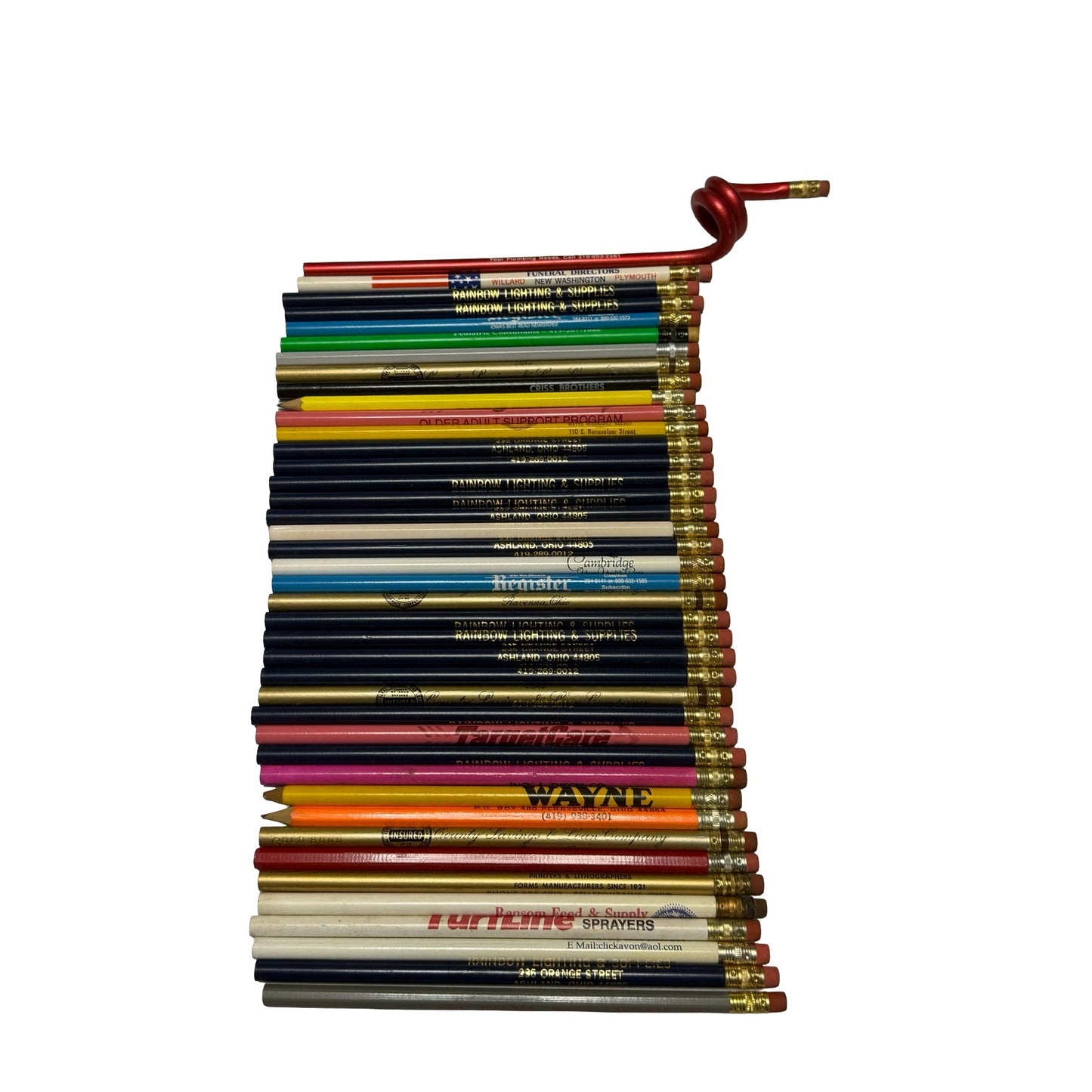 Lot of 41 Vintage Advertising Pencils Promotional Business Souvenir Wood Pencil Collection