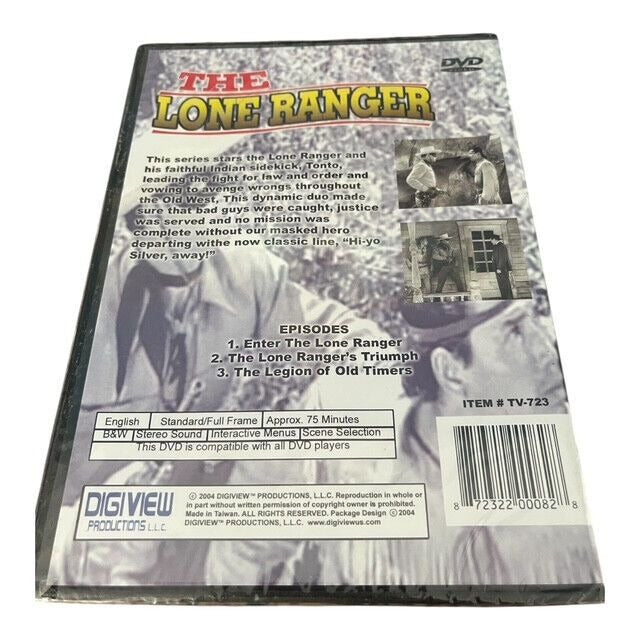 The Lone Ranger Volume 2 DVD Sealed Clayton Moore Classic TV Western DIGIVIEW