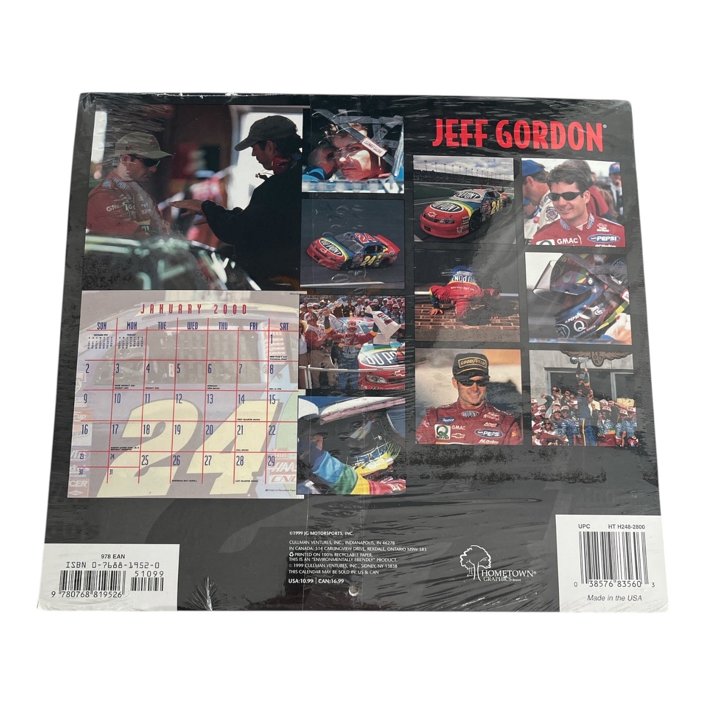 Jeff Gordon 2000 16-Month NASCAR Wall Calendar – Hometown Graphics - Sealed