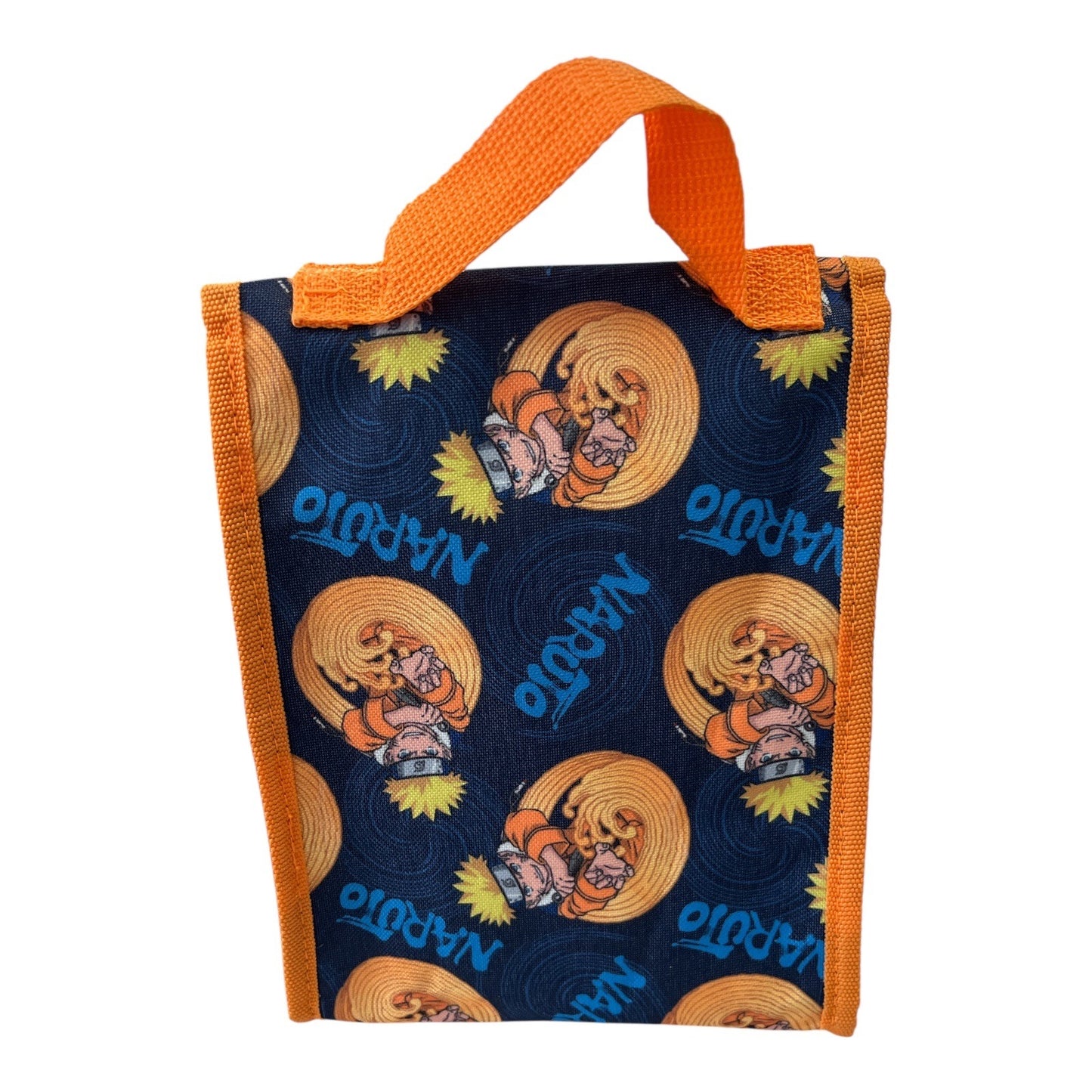Vintage Naruto Insulated Lunch Bag – Anime Character Print – Orange Trim