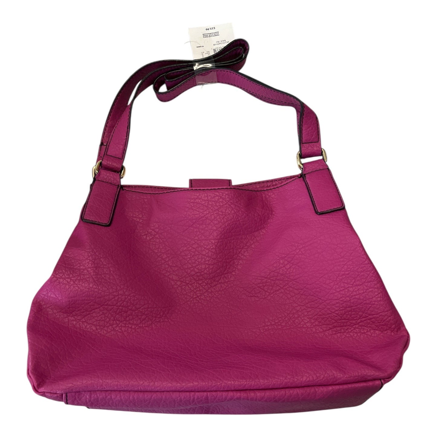 Jaclyn Smith Magenta Faux Leather Shoulder Bag Purse NWT Kmart