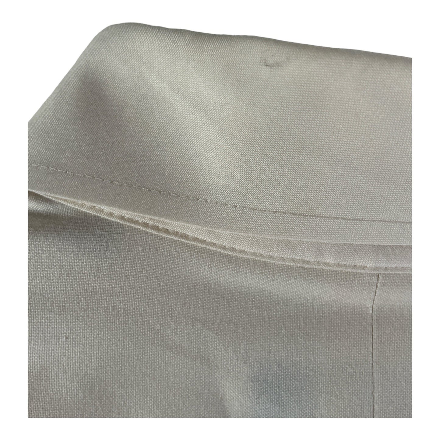 Allen Solly Men’s M Dress Shirt 15.5 34 Cream Long Sleeve 100% Cotton Lifetime Collar VTG 2007