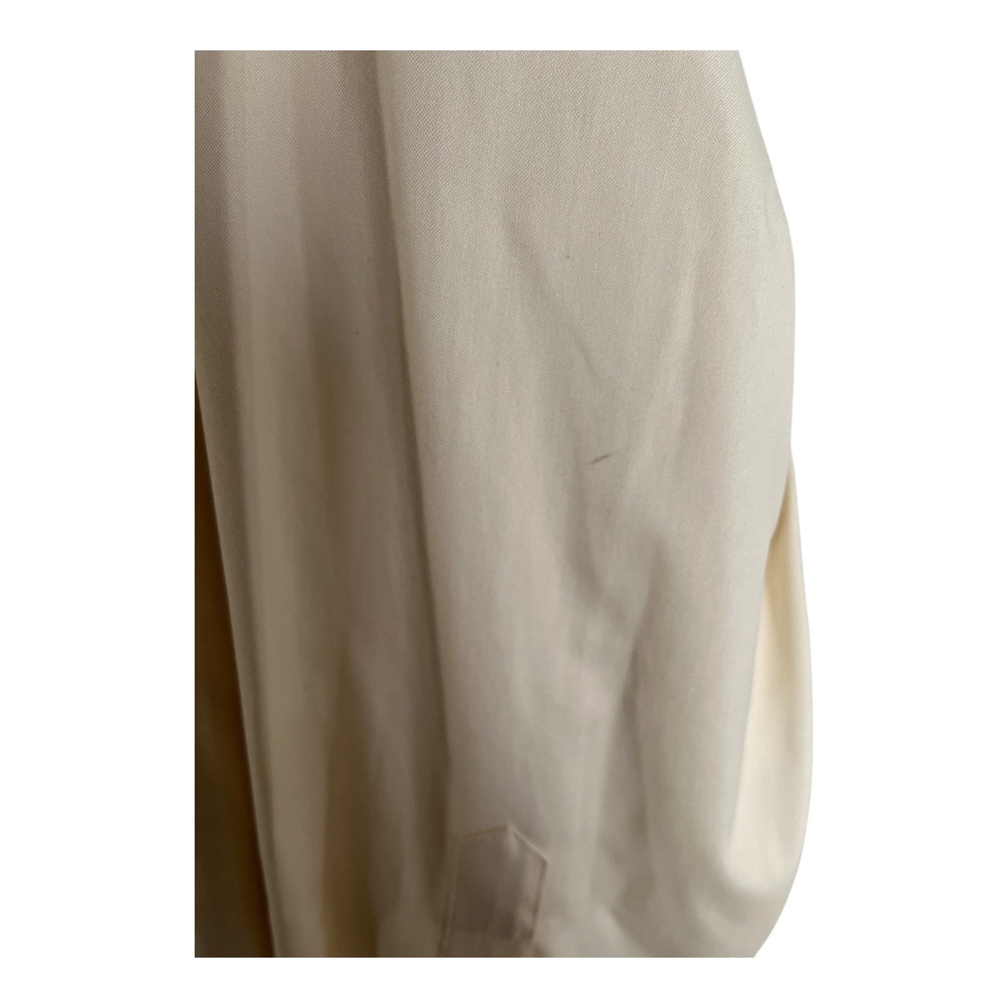 Allen Solly Men’s M Dress Shirt 15.5 34 Cream Long Sleeve 100% Cotton Lifetime Collar VTG 2007