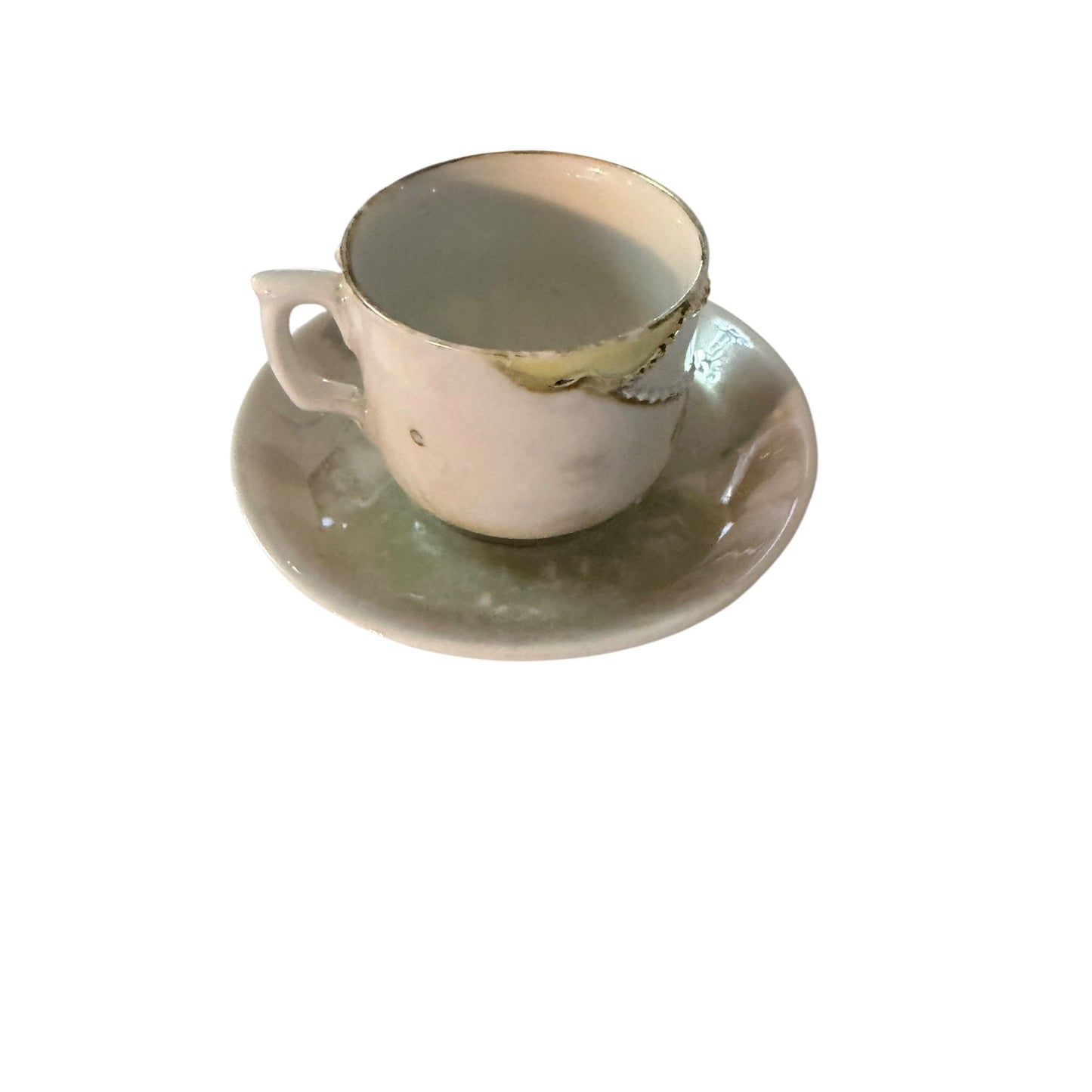 Vintage Forget Me Not Porcelain Demitasse Cup & Saucer Set Made in Germany