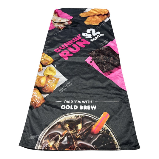 2018 Dunkin’ Run \$2 Snacks Promotional Holiday Body Pillow Cover– Cold Brew Coffee – 53x24 Fabric Sign
