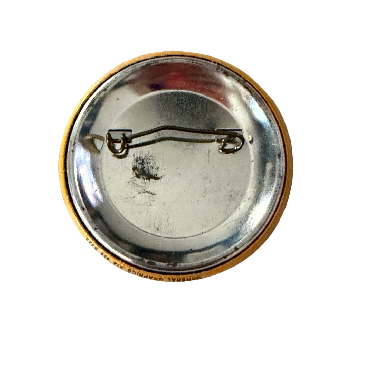 Vintage Fall in Love with Dresden Pinback Button 2 Inch Yellow Souvenir Pin