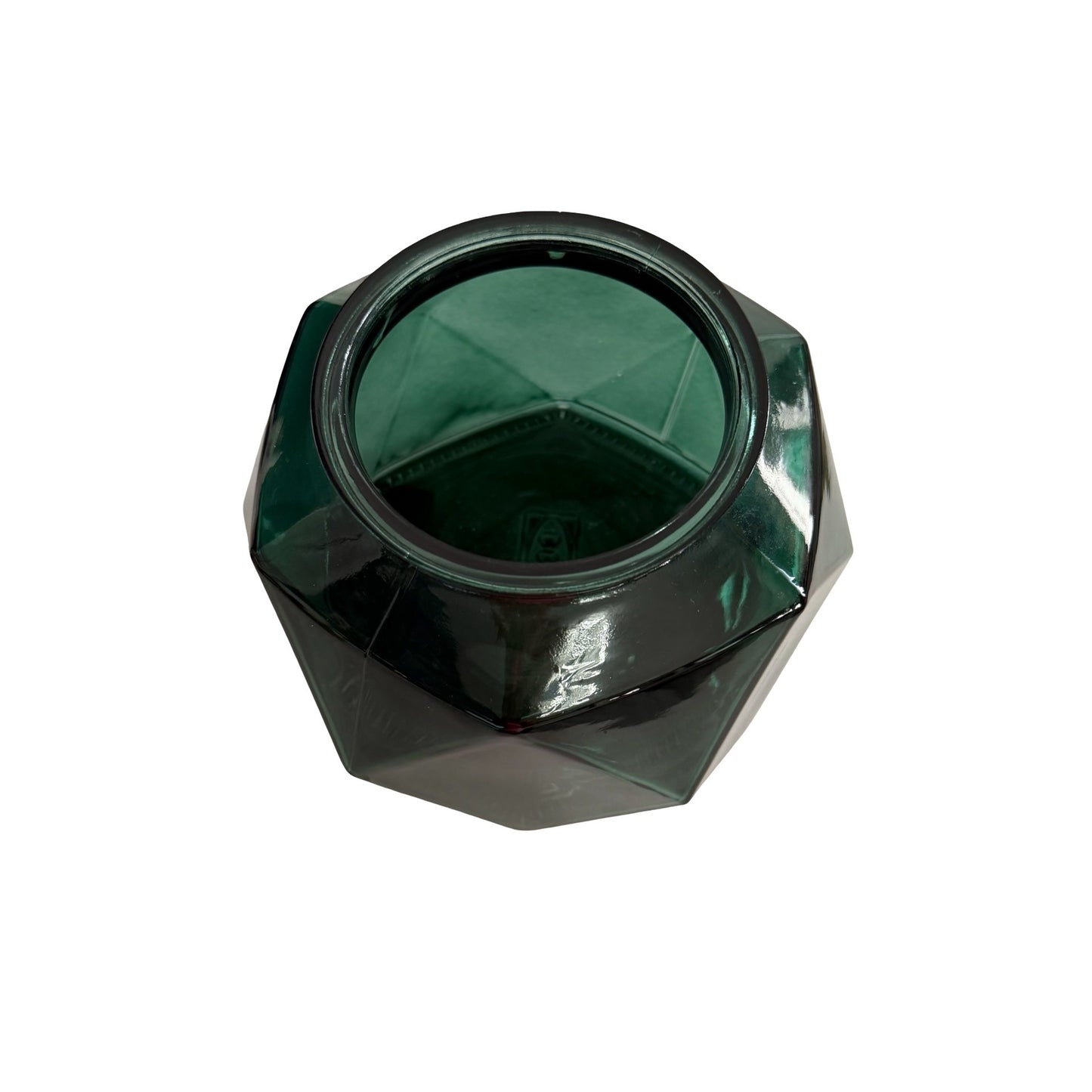 IKEA GENERÖST Green Glass Vase Lisa Hilland Faceted Geometric Discontinued 2017