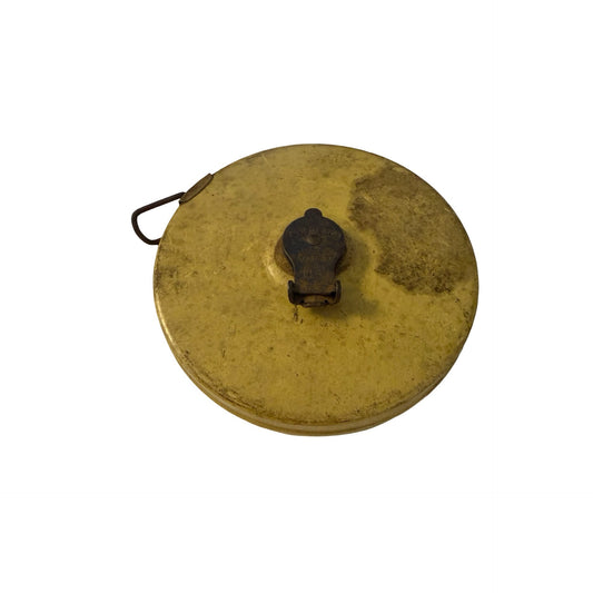 Vintage Lufkin USA Retractable Tape Measure Brass Case Cloth Tape 60 Inch Sewing
