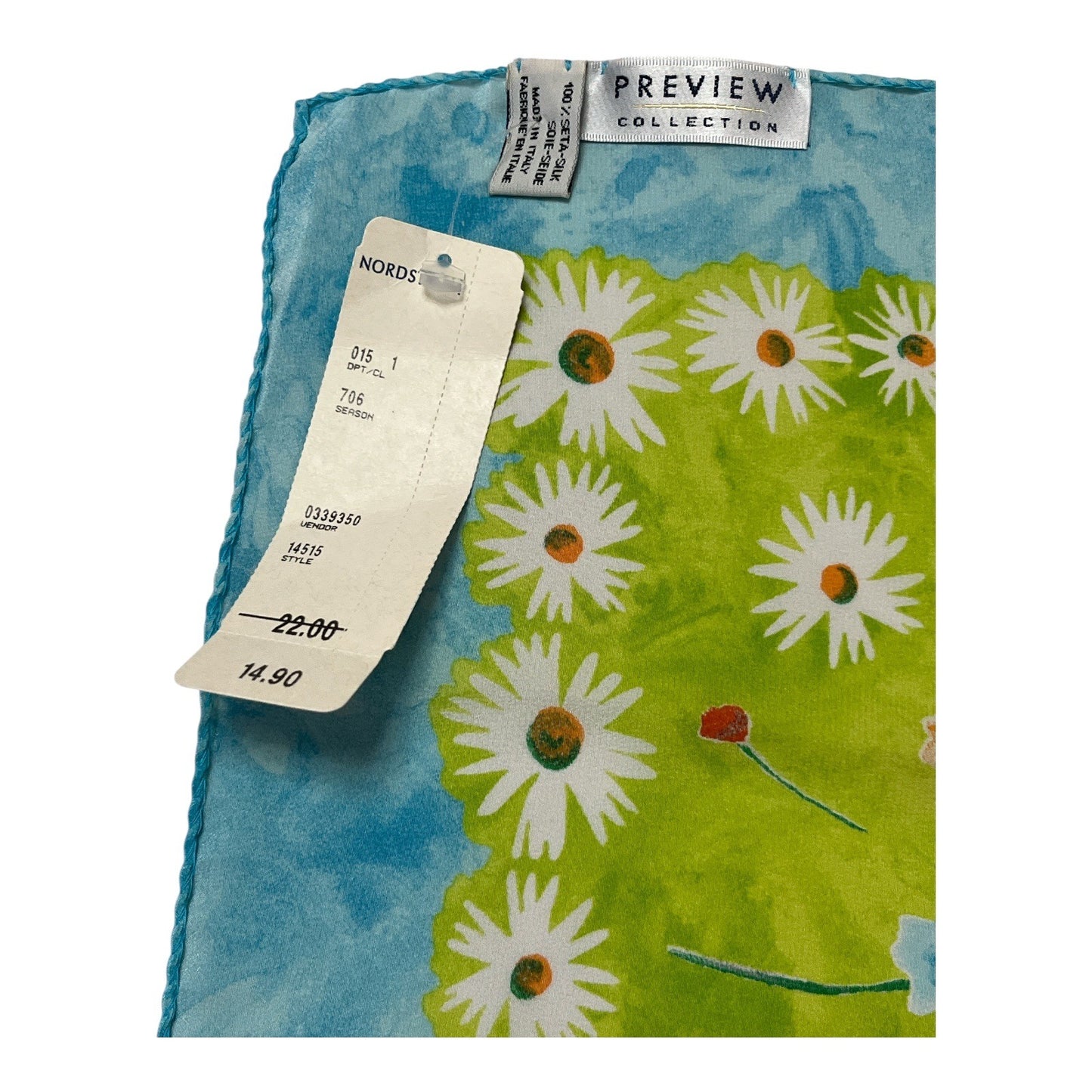 Preview Collection Italian Silk Scarves Set of 2 Daisy Floral Square 19" Nordstrom