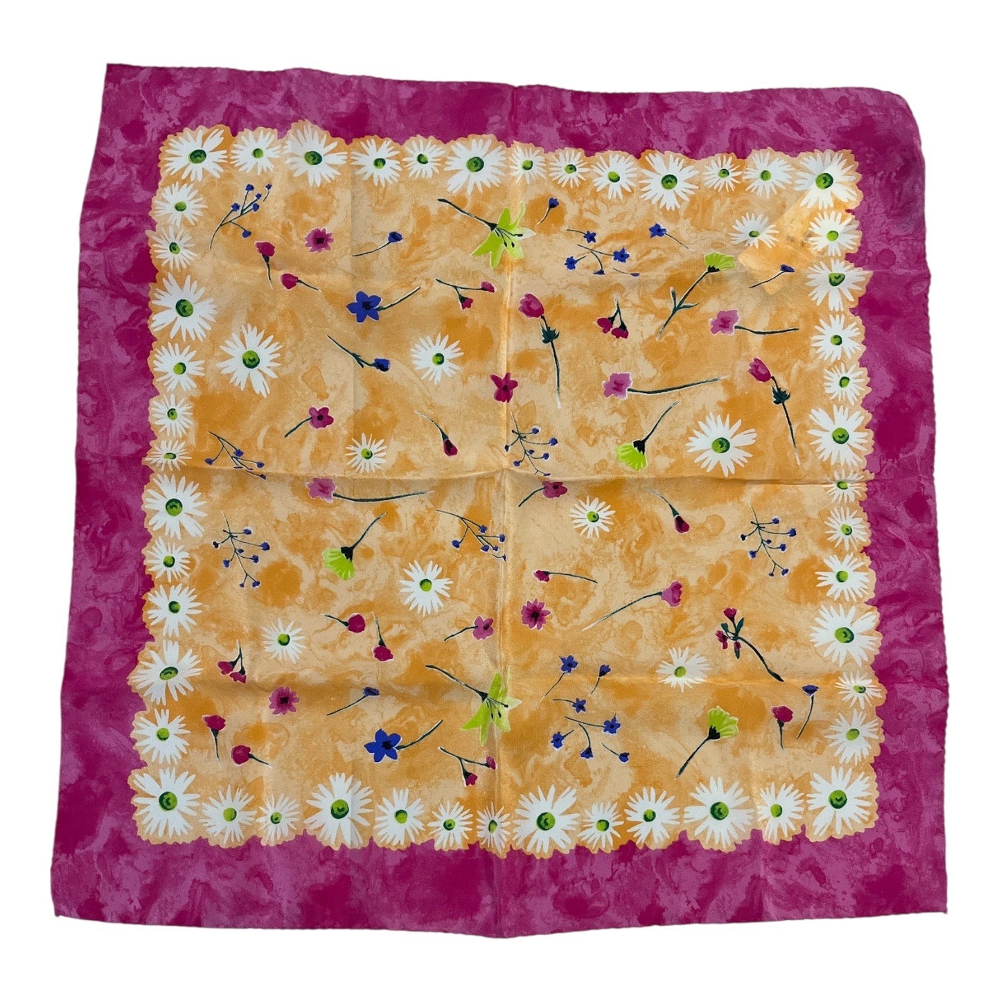 Preview Collection Italian Silk Scarves Set of 2 Daisy Floral Square 19" Nordstrom