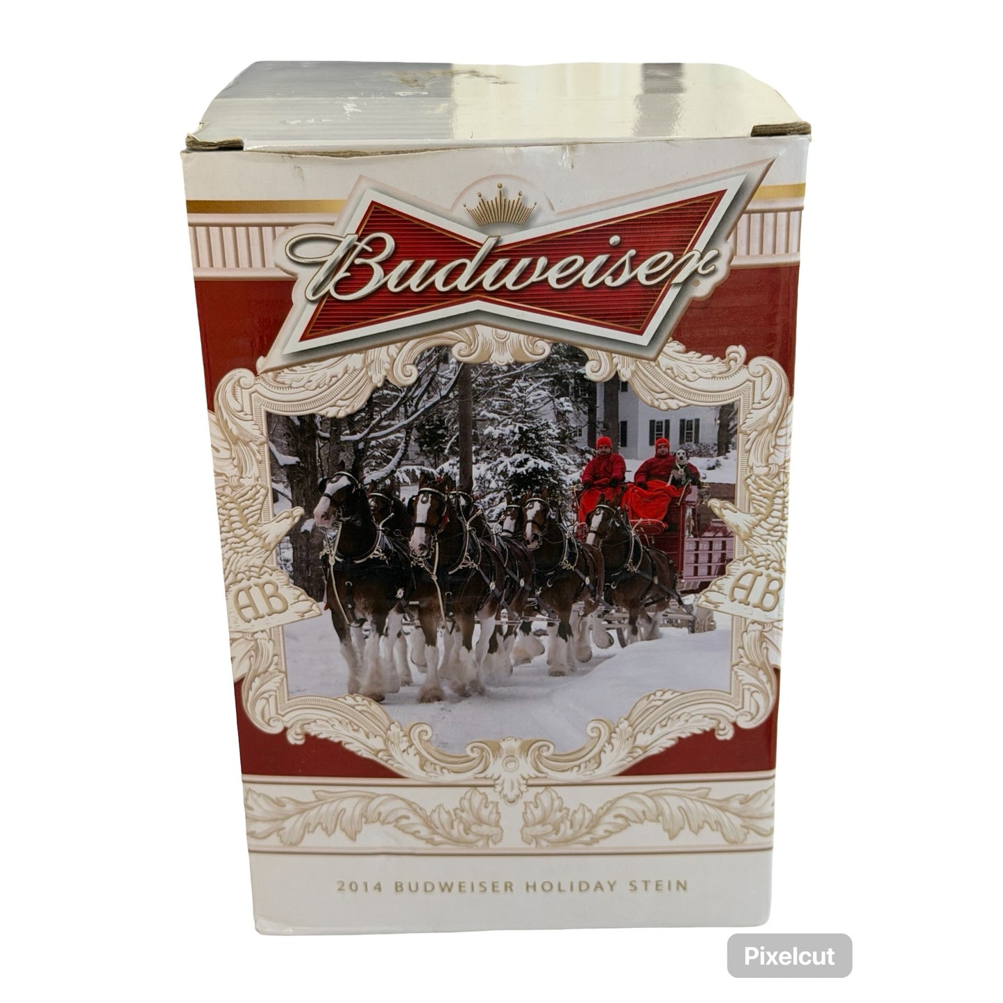 2014 Budweiser Holiday Stein Clydesdales Beer Mug w Box COA Anheuser Busch
